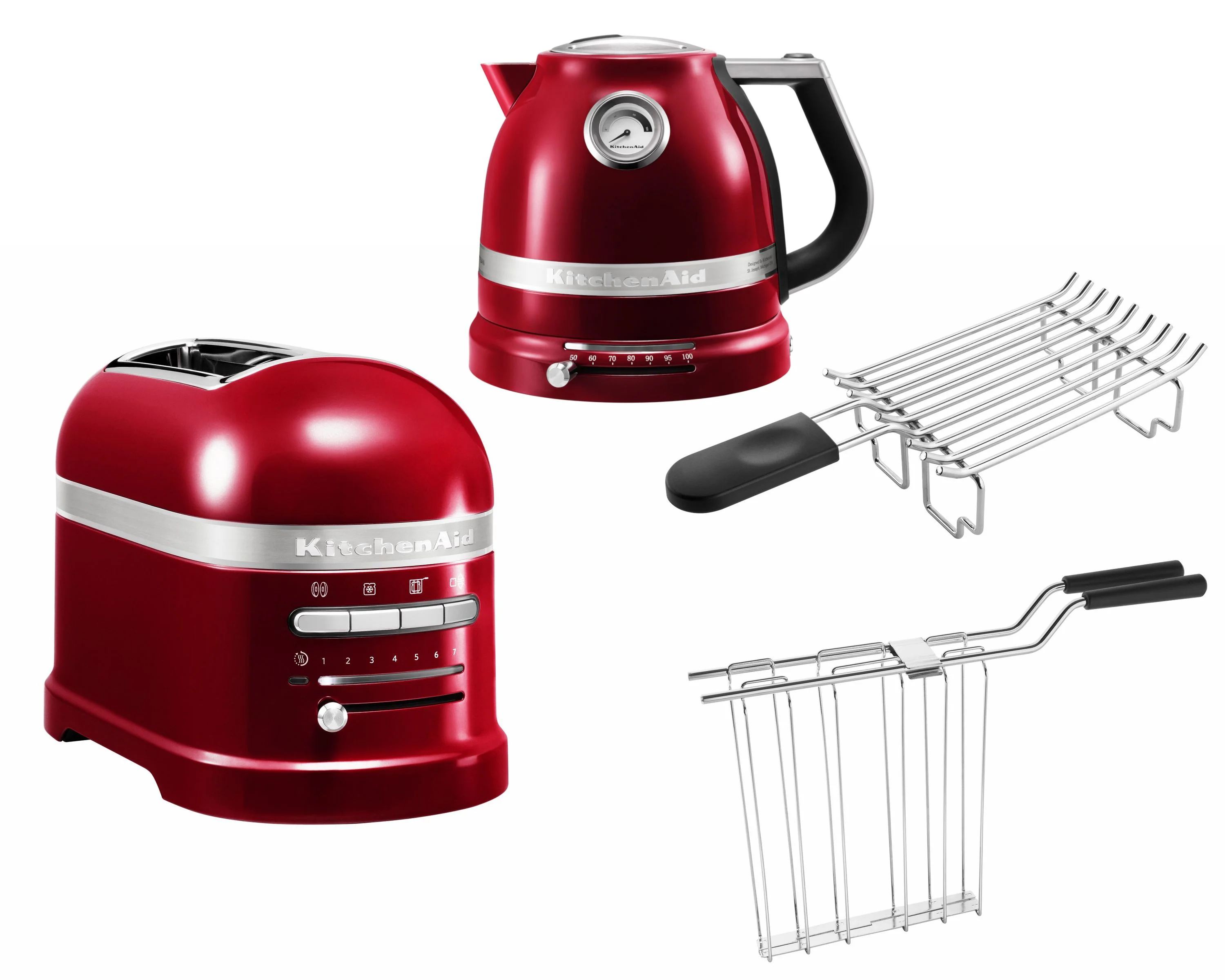 KitchenAid Artisan Frühstücksset 2025 mit Wasserkocher 5KEK1522, 2-Schlitz-Toaster 5KMT2204 und Brötchenhalter
