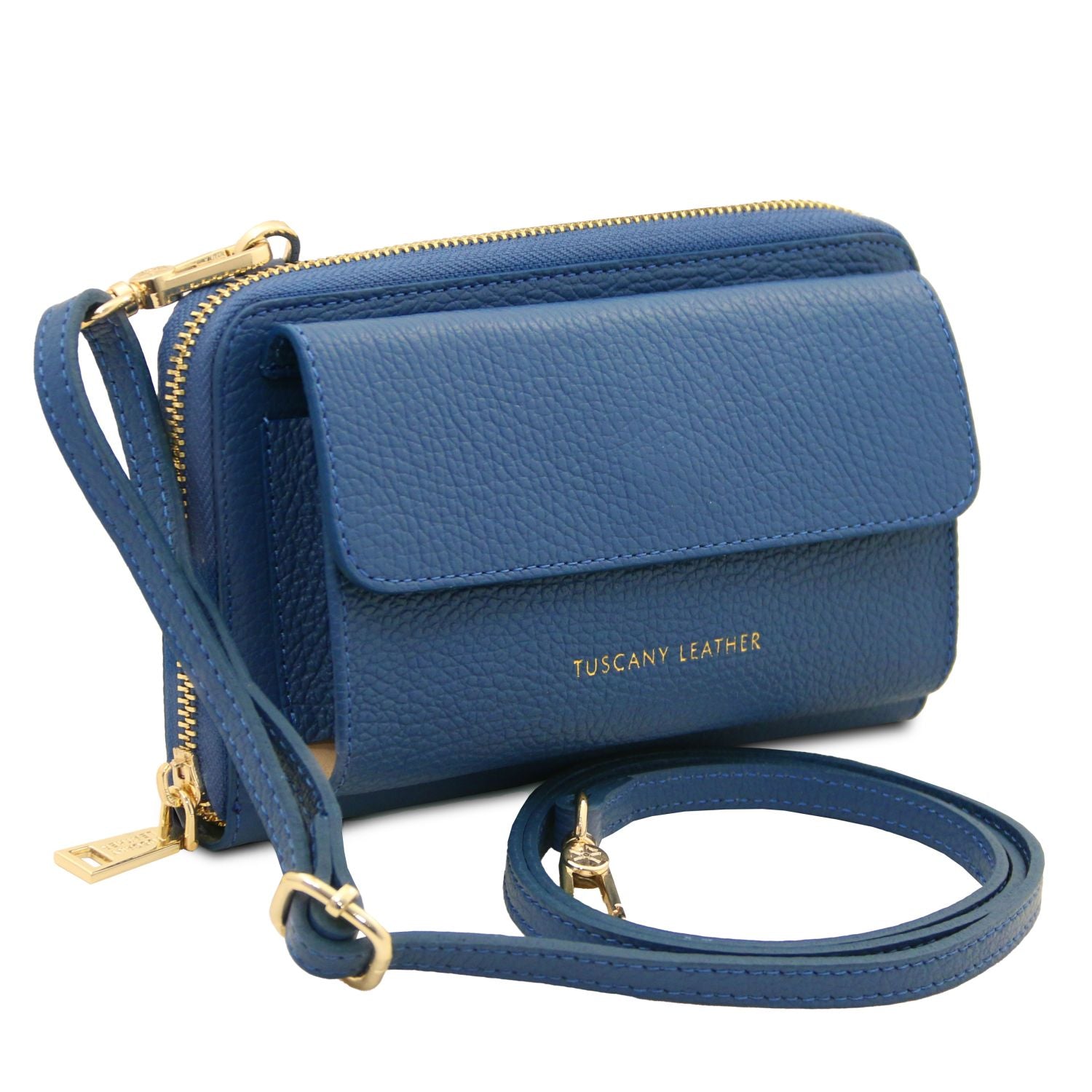 Urania - Leather phone wallet with strap | TL142433