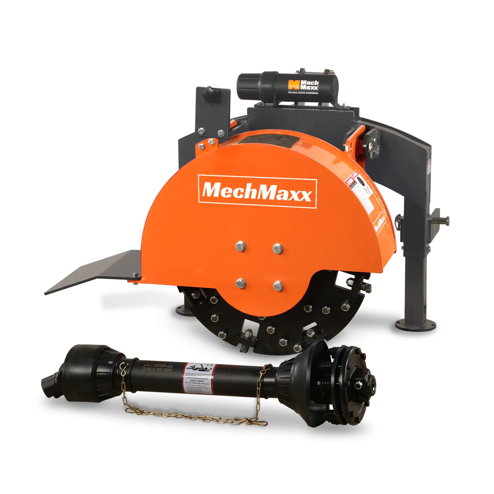 Broyeur de souches MechMaxx SG24 2025 – Attelage de prise de force 3 points avec 34 dents en carbure + arbre de prise de force inclus