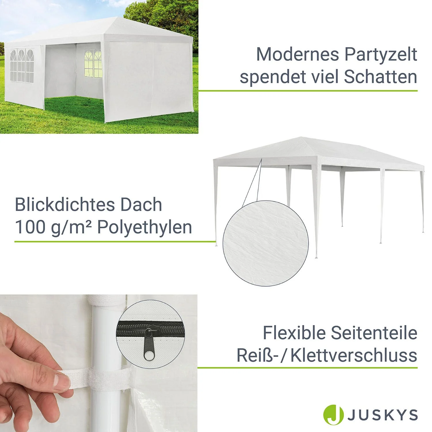 Partyzelt 2025, 3 x 6 m