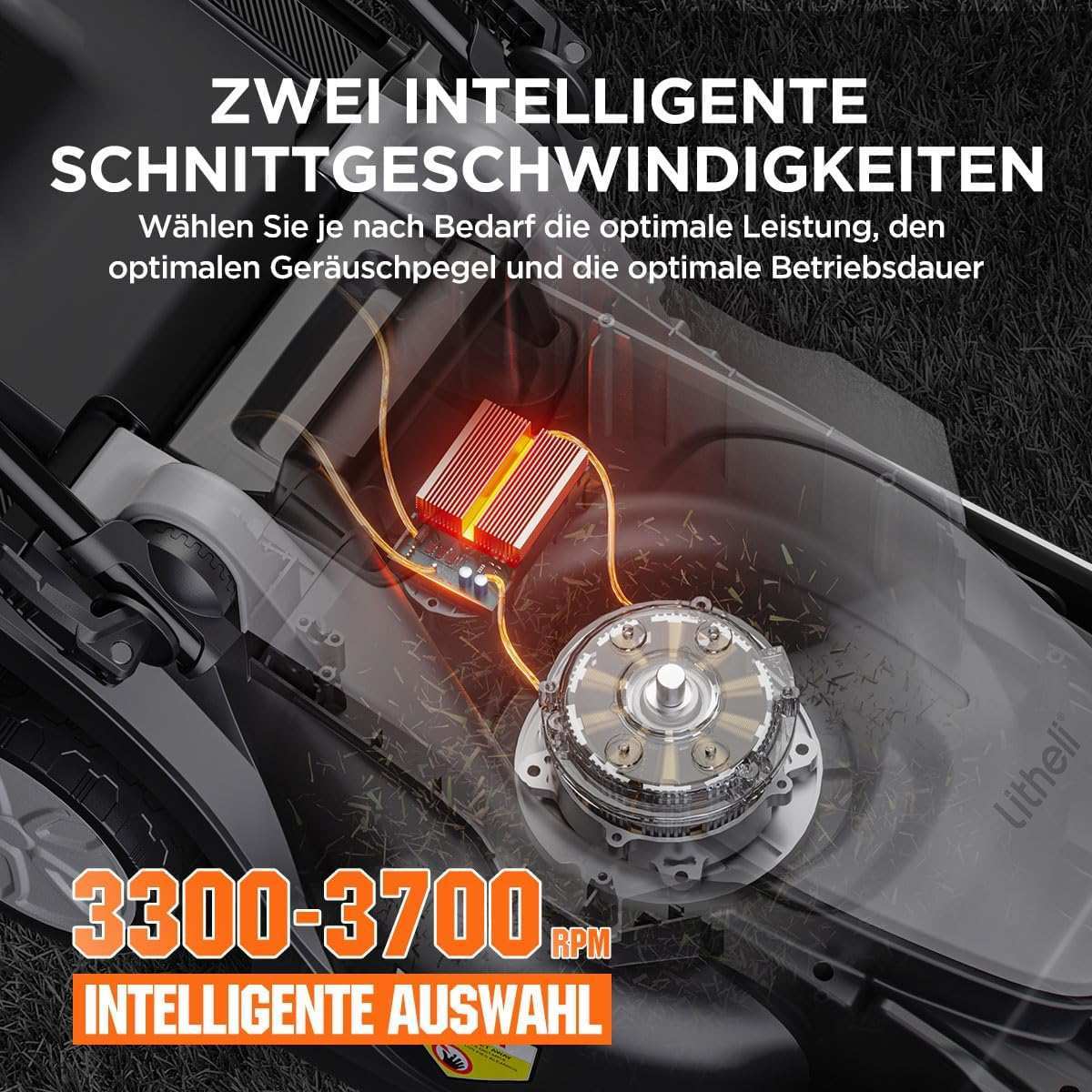 2025 U20 20V 33cm Akku-Rasenmäher mit bürstenlosem Motor | Inklusive 2 x 4,0Ah SE-Akkus | Mäht mühelos bis zu 400 m²