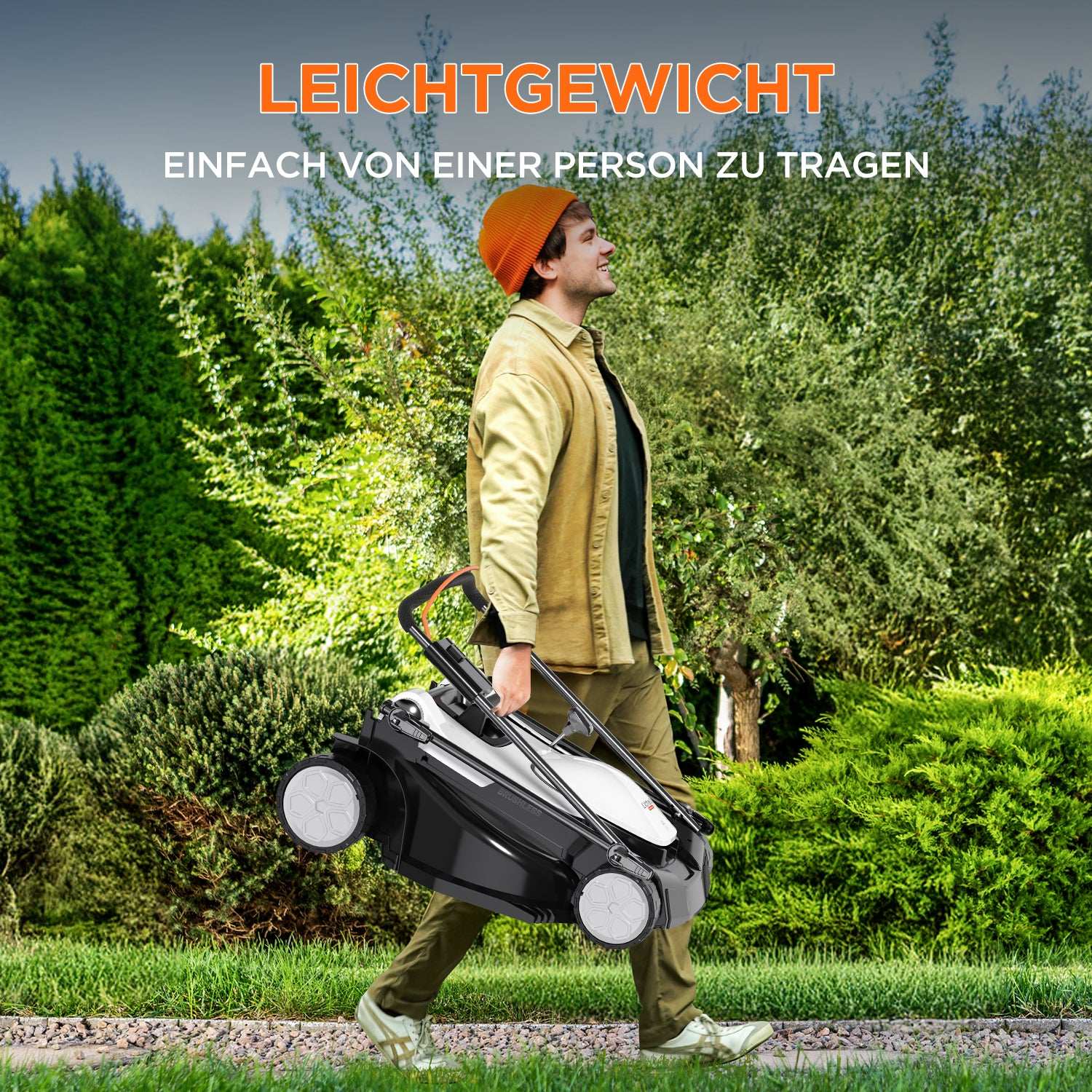 Litheli 43 cm Akku-Rasenmäher (Modelljahr 2025) – 2 x 20 V mit 4,0 Ah Akku-Optionen