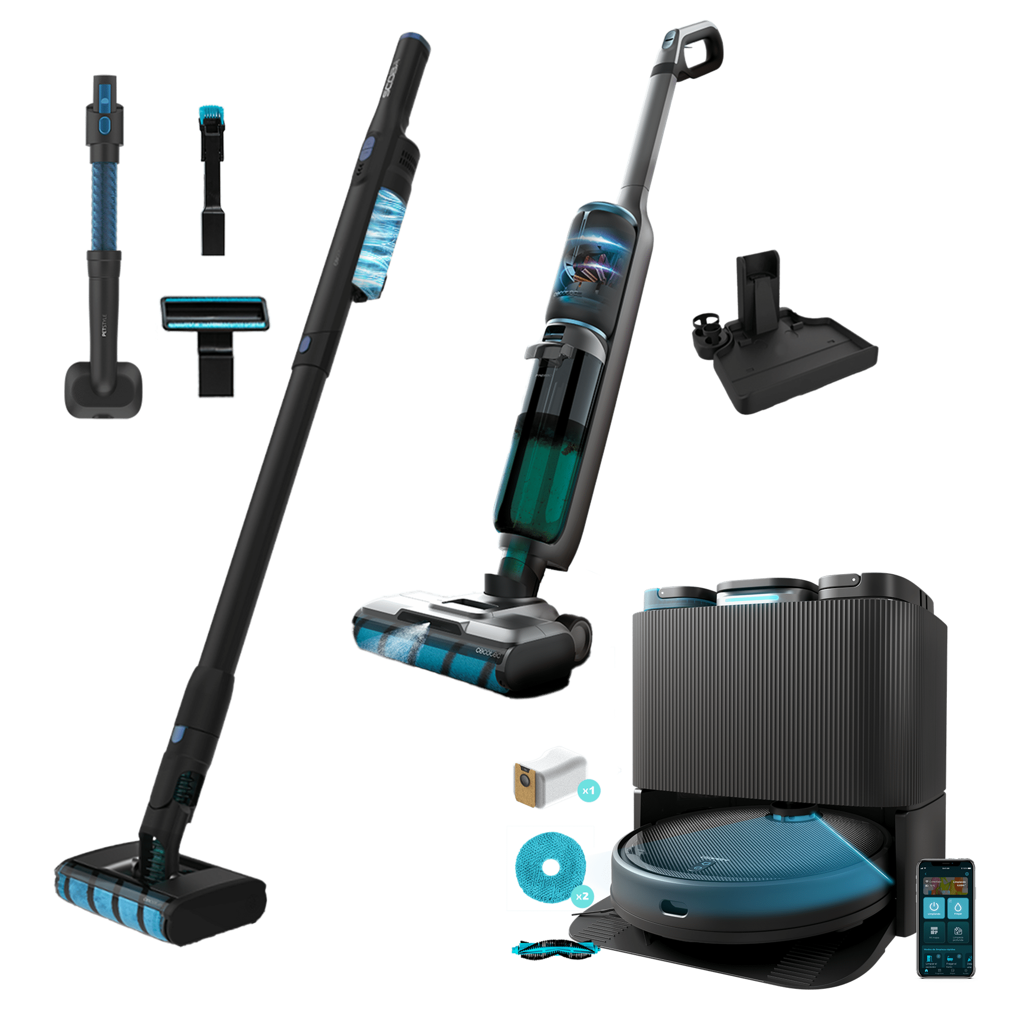 Conga 11090 Spin Revolution Home&Wash + Conga Scoba 2100 Twice Animal + FreeGo Wash&Vacuum Spray