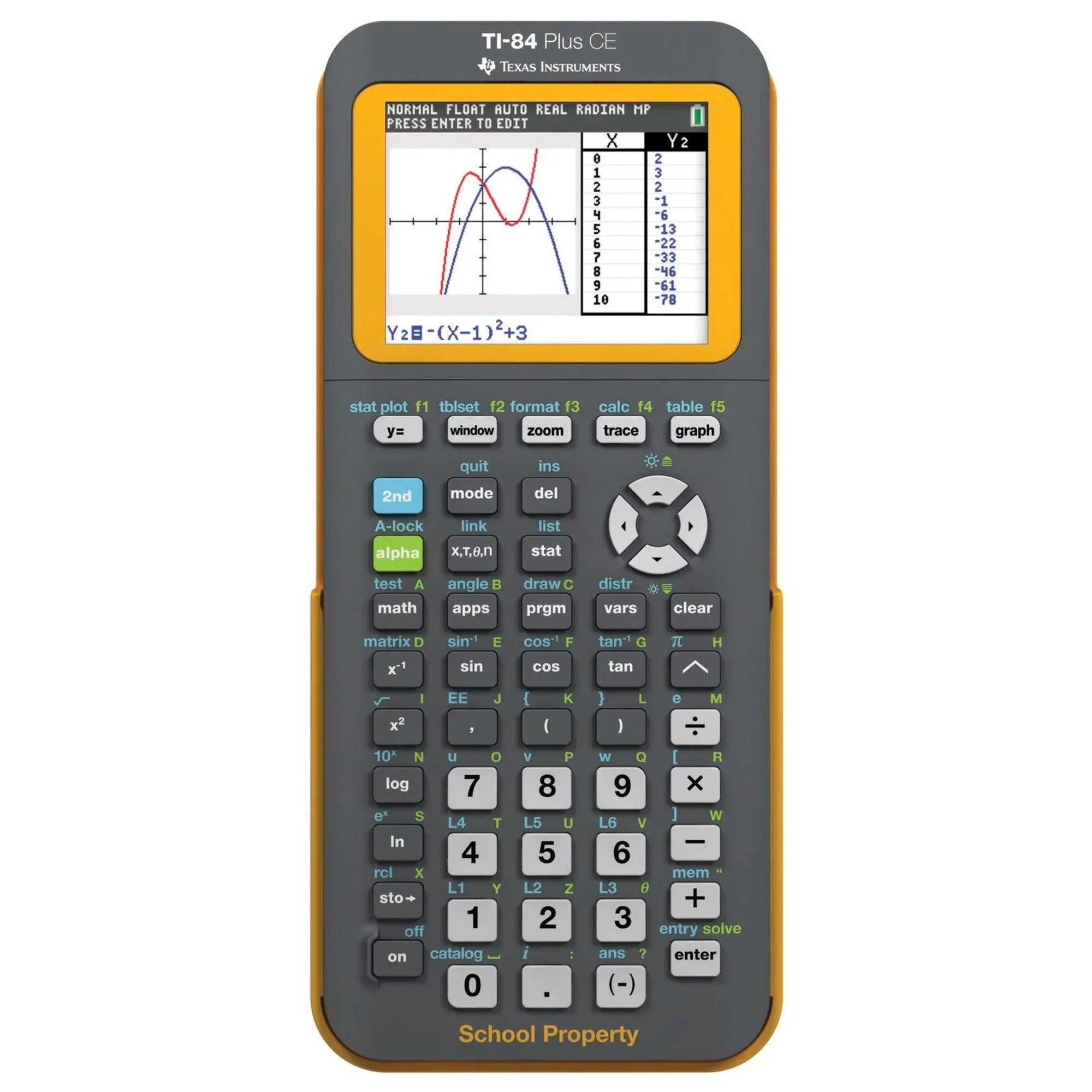 2025 Texas Instruments TI 84 Plus CE Color - EZ SPOT Gul - Grafisk lommeregner