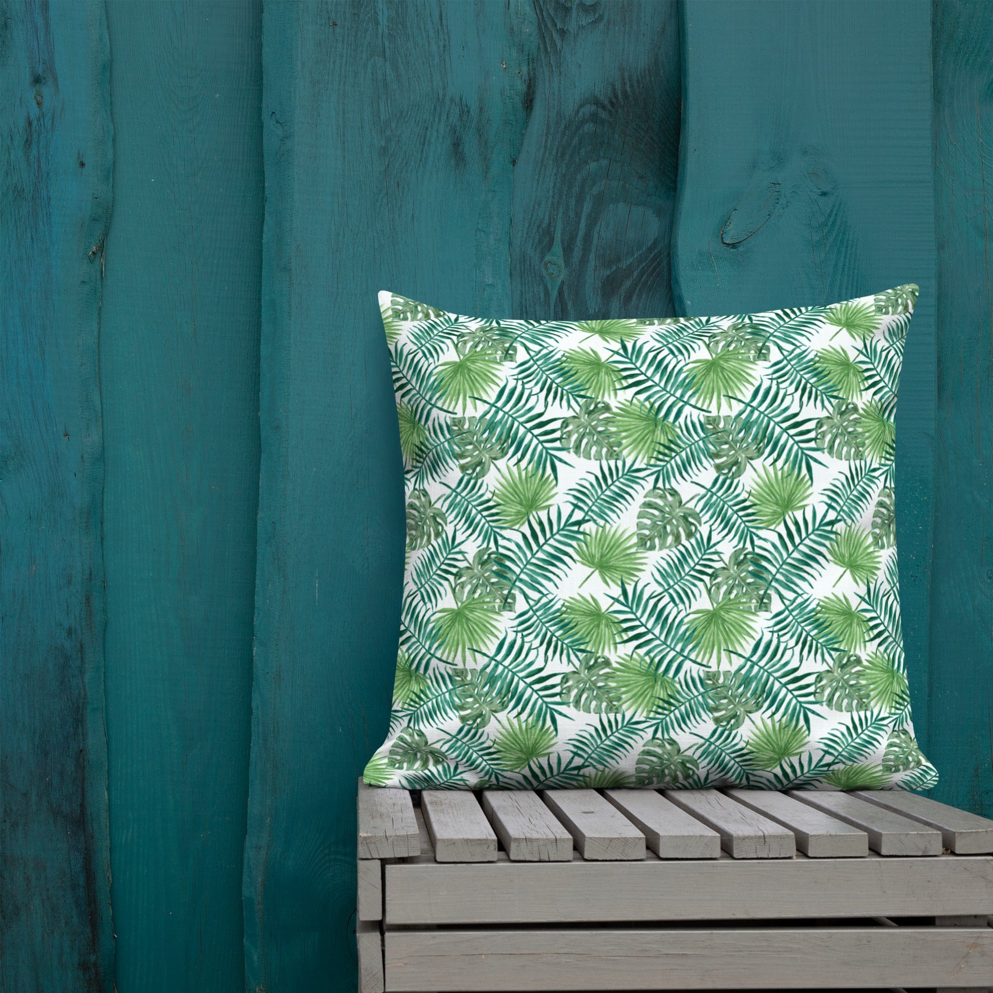 Tropical Leaves Premium Throw Pillow