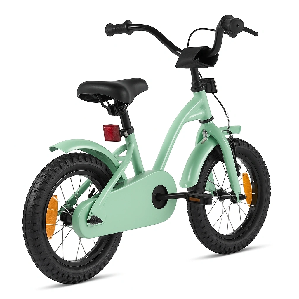 Vélo enfant 12 pouces en acier vert clair pour la ville et le parc - kOGteYZN81rl