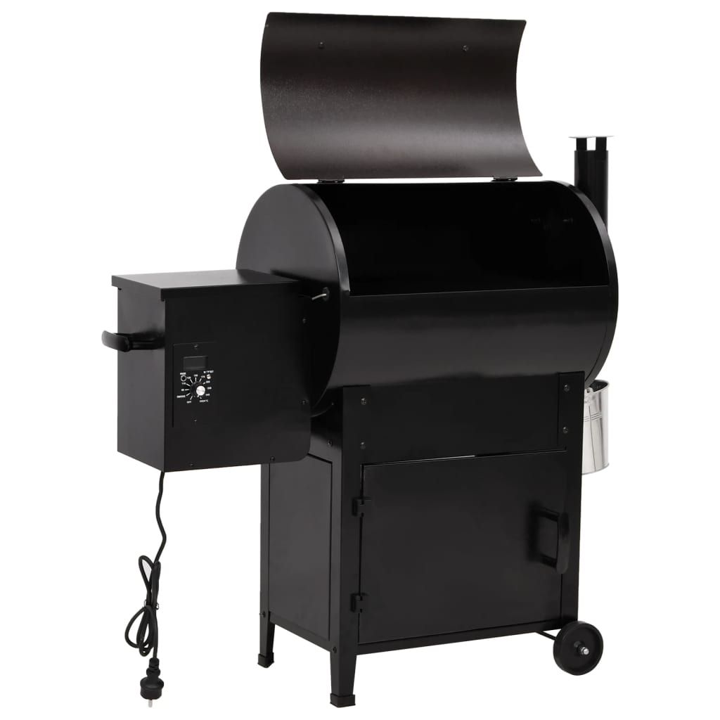 Pelletgrill mit Kamin, Schwarzguss, 104 cm, Vidaxl
