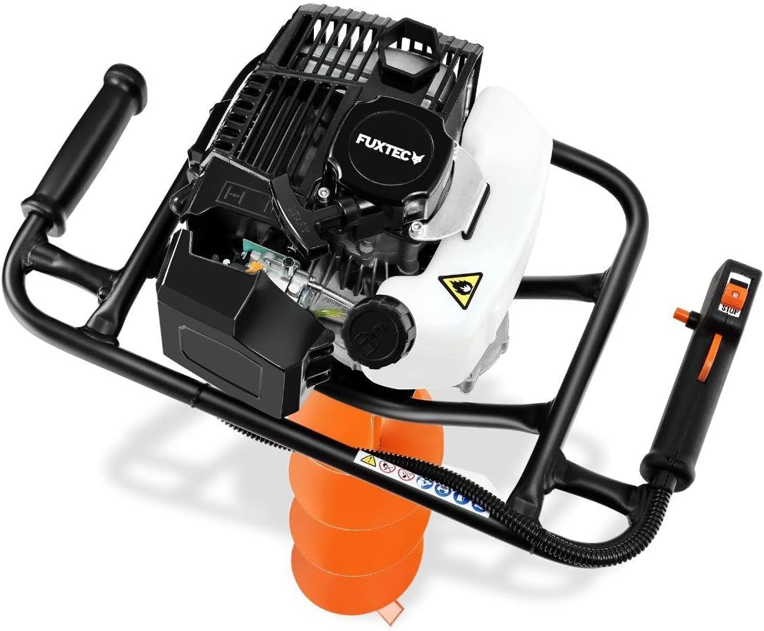 FUXTEC FX-EB152-3HP 52CC Benzin-Bohrmaschine mit 3 Bohrern 100/150/200 mm