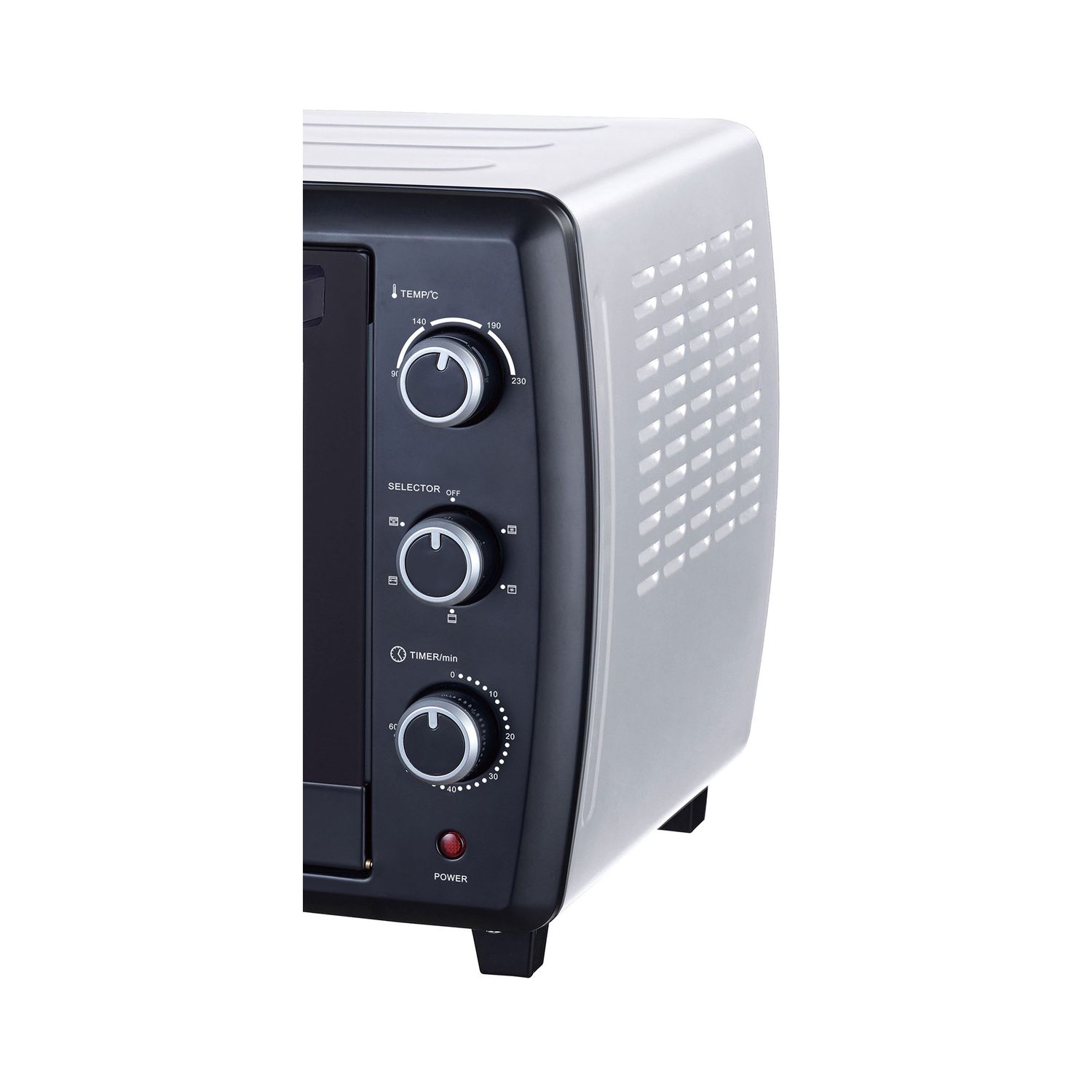 Elektrischer Konvektionsofen, 35 l, Edelstahl, Drehspieß, Timer, Temperaturregelung, Schwarz/Silber, 1800 W, passend für Camry CR 6007