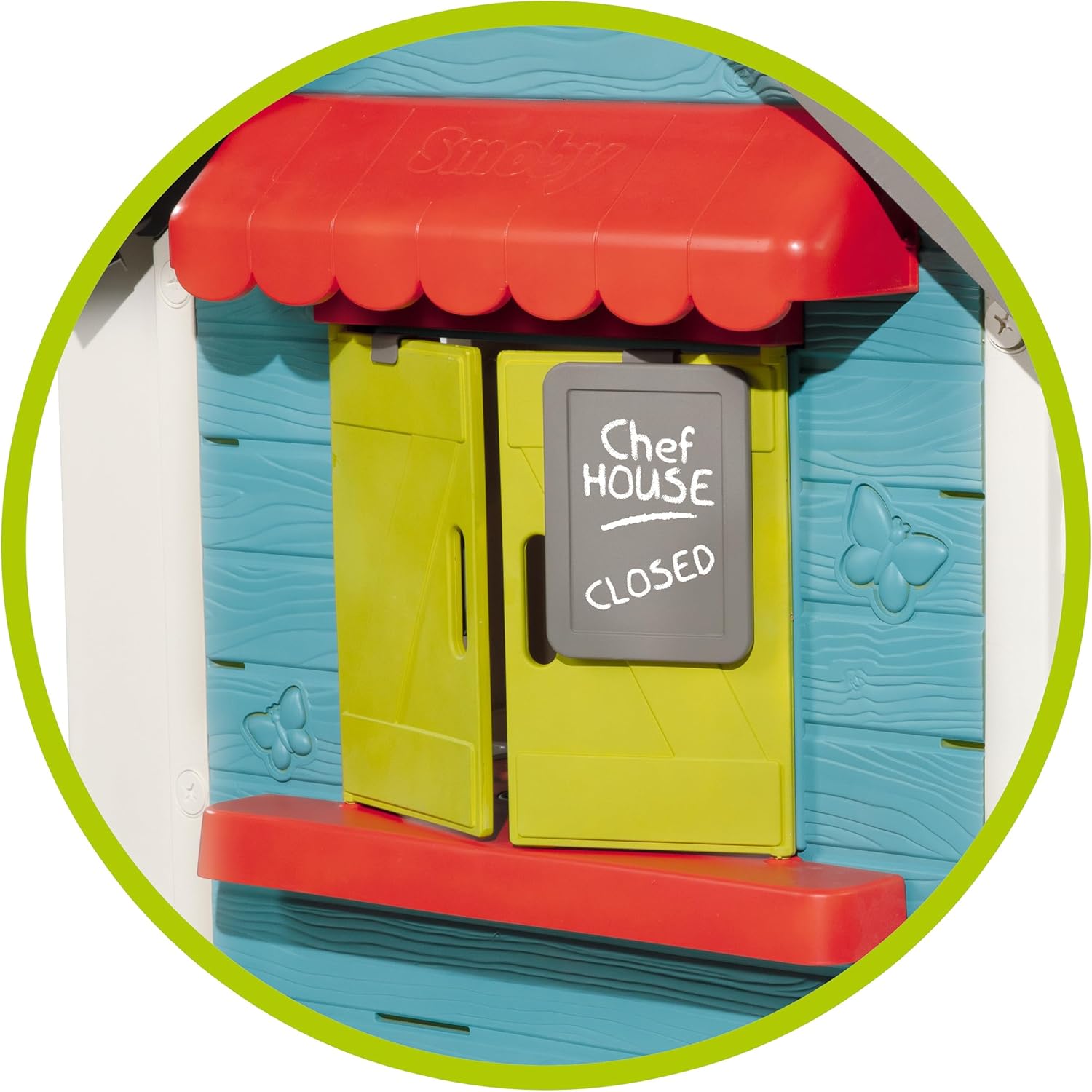 Smoby Life Gartenhaus – Kinder-Spielhaus zum Gärtnern – Inklusive Pflanzgefäß, Vogelfutterhaus, Werkzeug und Zubehör – UV-Schutz – Recyceltes Material – Ab 2 Jahren (7600810408)