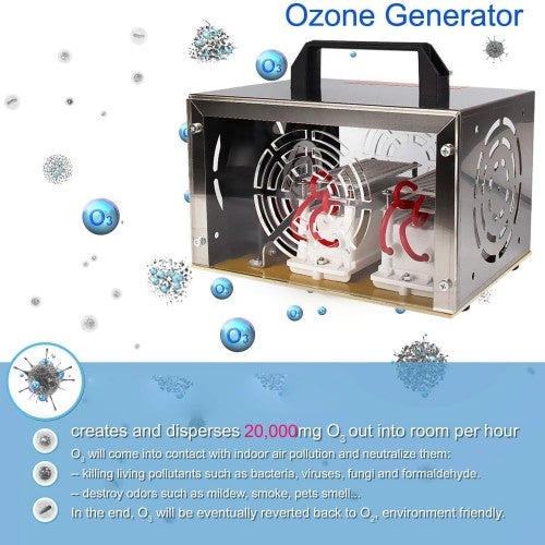 Générateur d'ozone LEONEBEBE 110 V, machine de désinfection à l'ozone, purificateur d'air, longue durée de vie, avec minuterie, expédition par DHL (2000 mg)