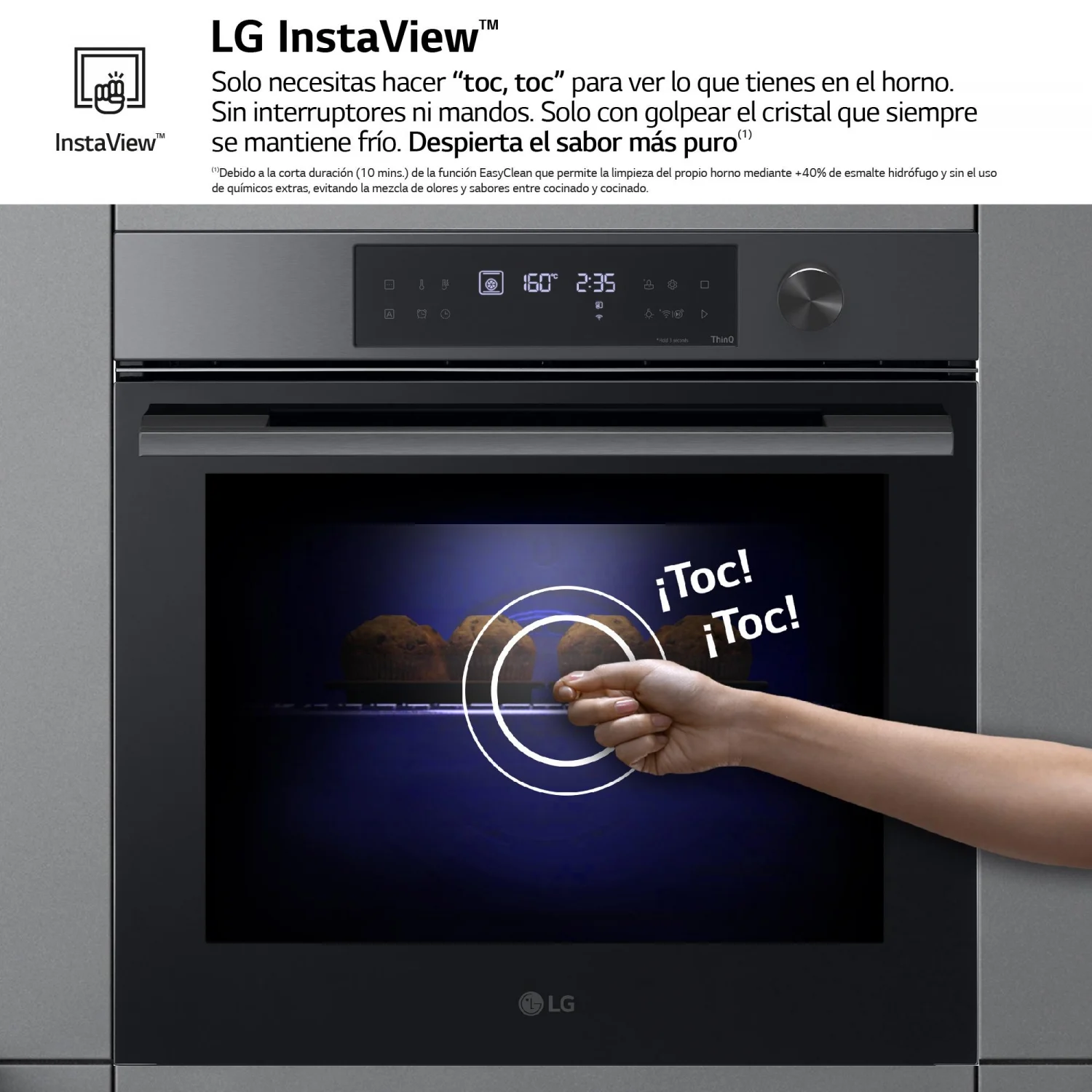 LG Multifunktionsbackofen WS7D7632WB, 3,5 kW, 76 l, Klapptür, 15 Kochfunktionen, Energieeffizienzklasse A+ – Schwarz