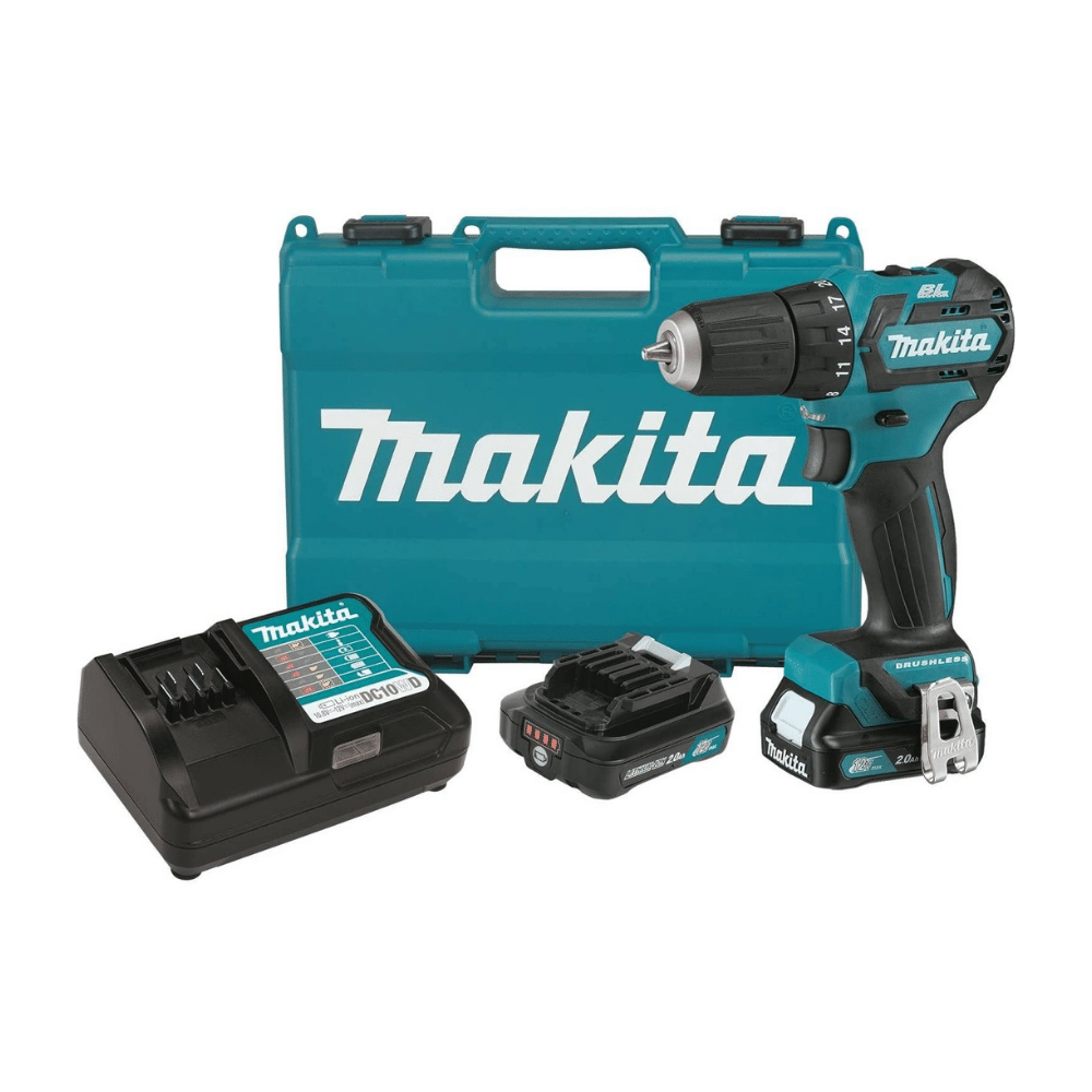 Makita FD07R1 12V MAX CXT 3/8 tommer børsteløs batteridrevet boremaskinesæt
