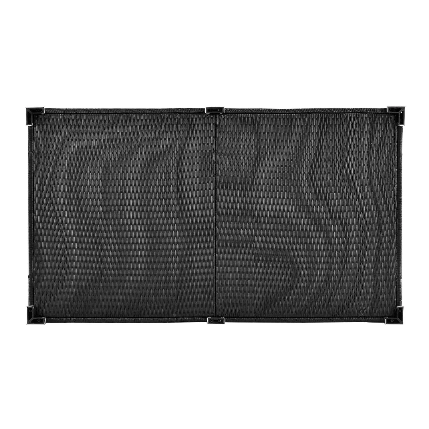 Coffre de rangement de jardin Ikaria 2025 en résine tissée – 950 L avec couvercle et doublure intérieure pour coussins