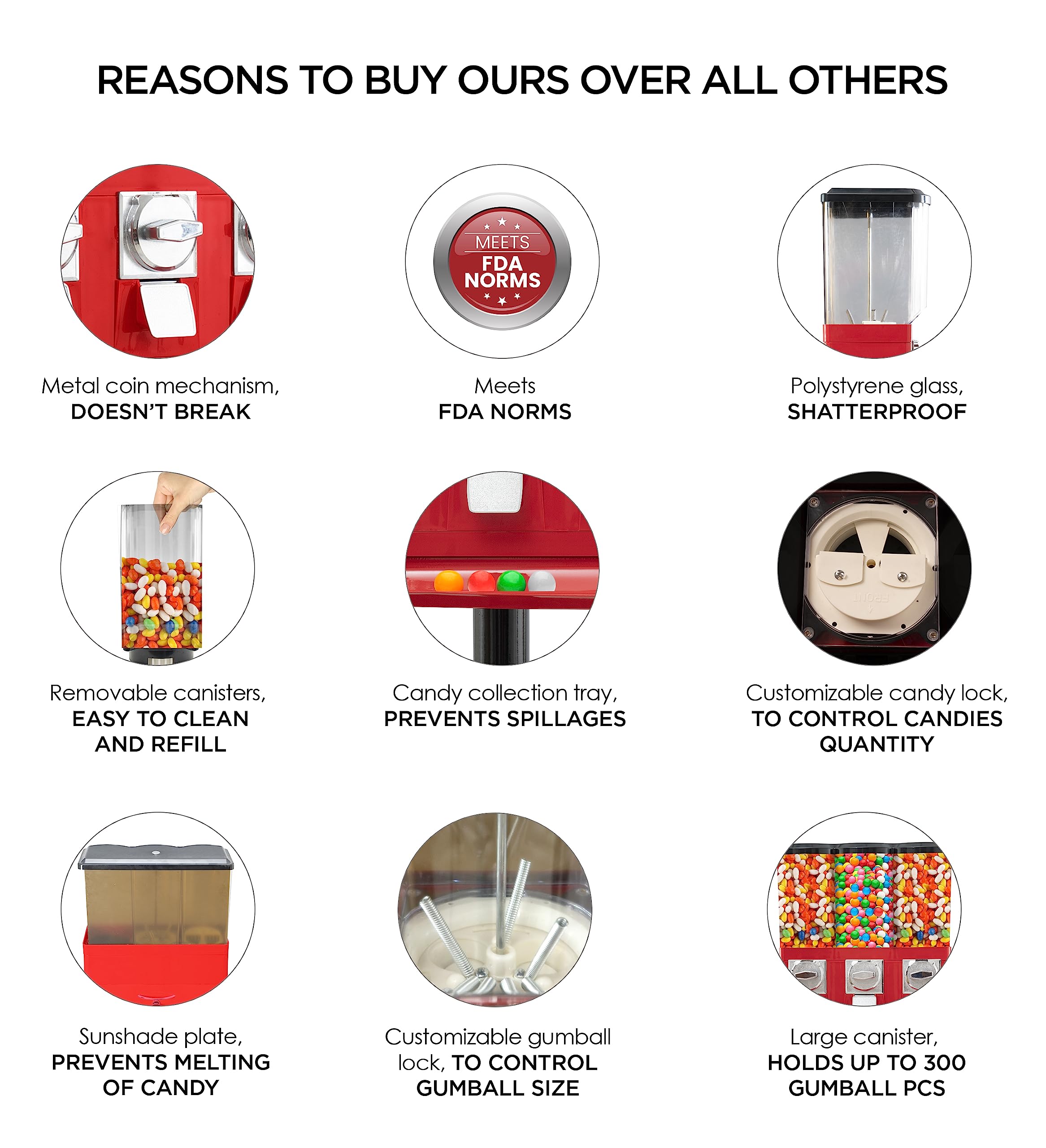 Distributeur automatique commercial avec conteneurs amovibles