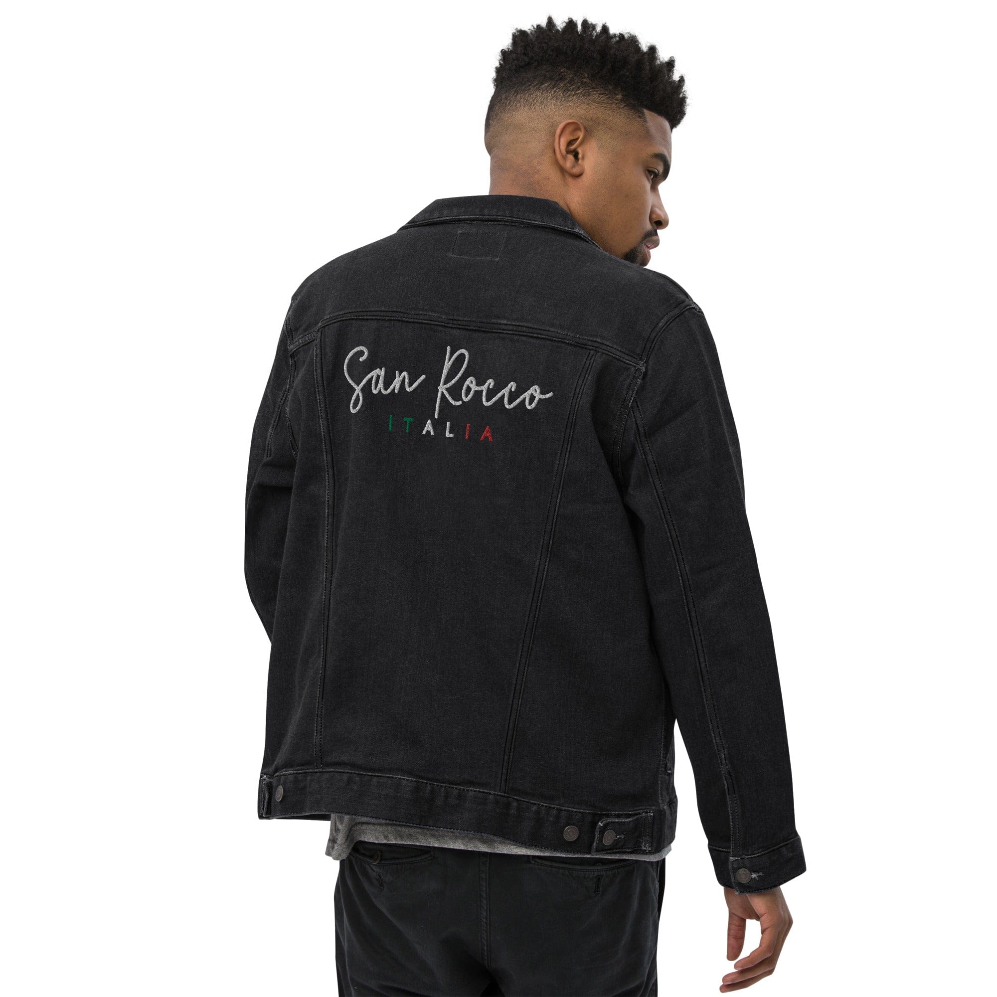 San Rocco Italia embroidered denim jacket - unisex