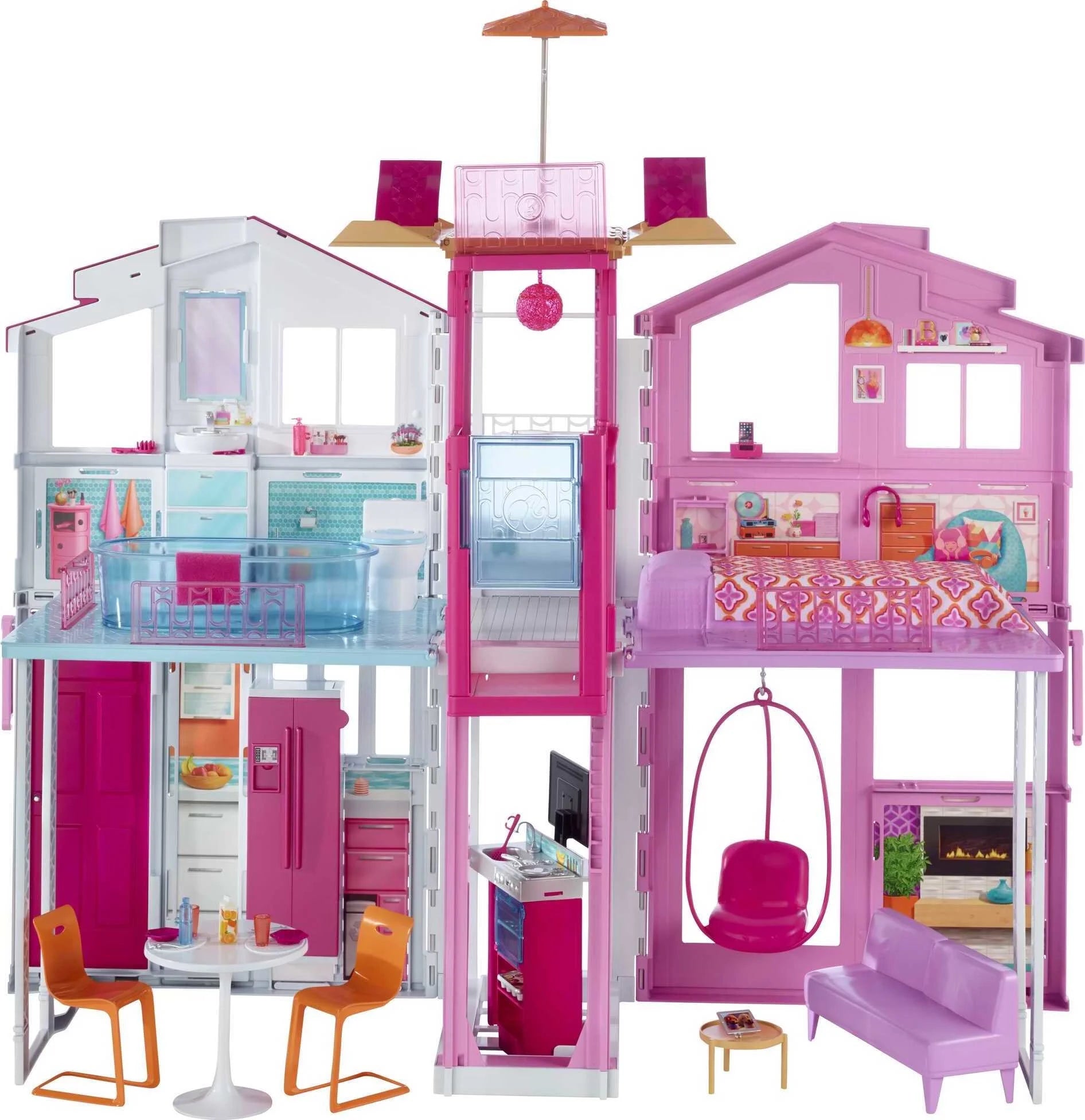 Barbie tre-etagers hus, fra 3 år