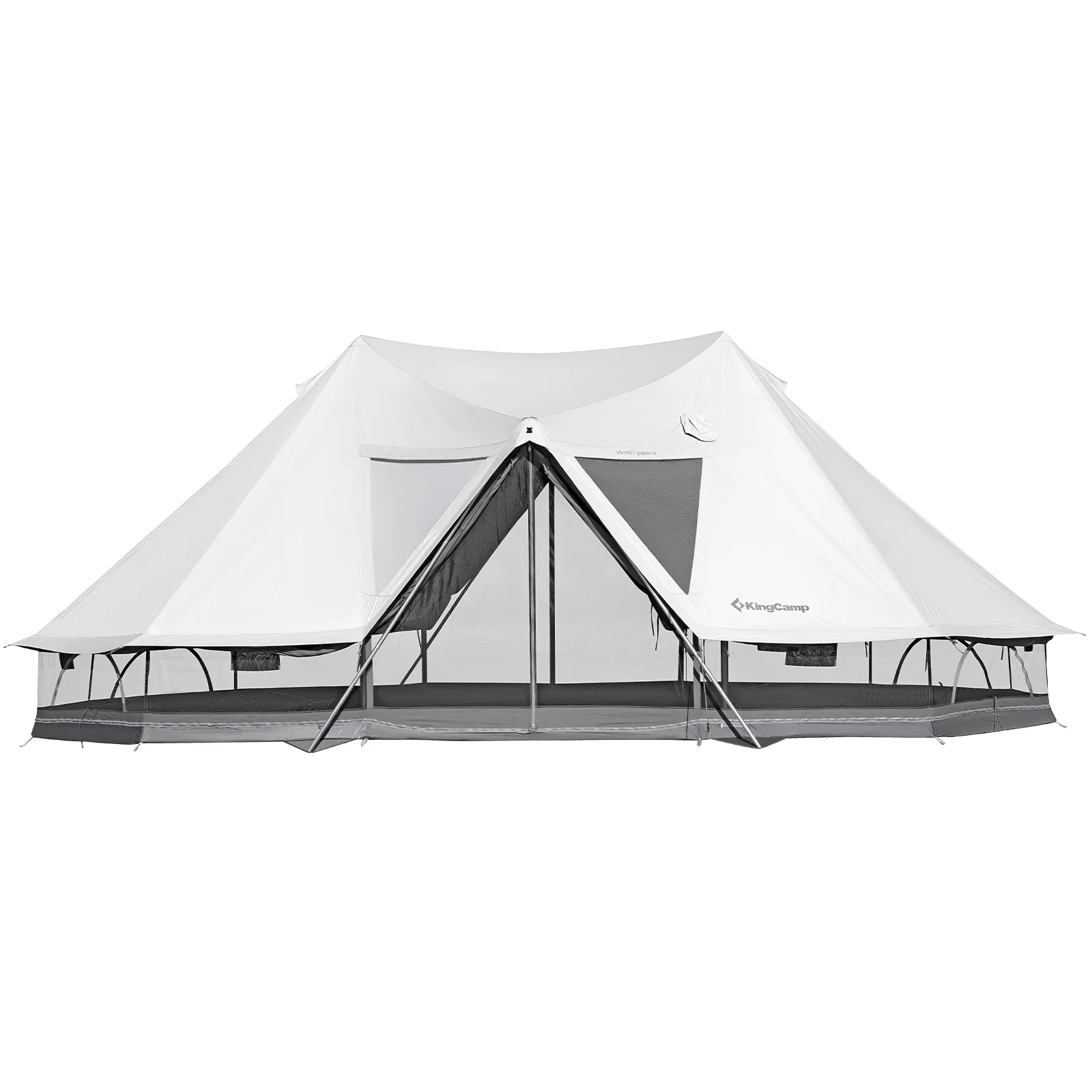 2025 KingCamp Khan Palace – Rummeligt glampingtelt med variabel ventilation, høj indvendig højde og valgfri pejs til store grupper