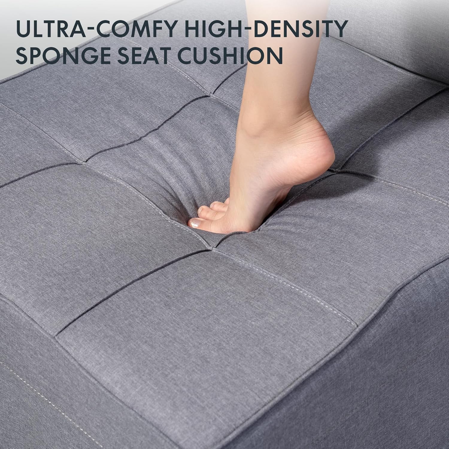 FLEXISPOT Schlafsofa, ausziehbarer Klappsessel mit Bettfunktion, Schlaffunktion, wandelbarer Schlafsessel, Belastbarkeit 300 kg, Grau