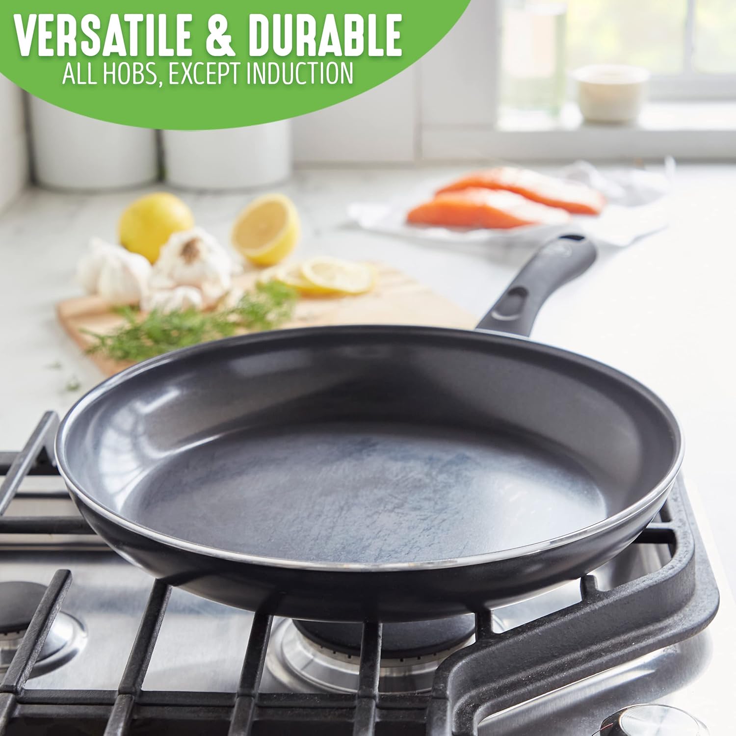 GreenLife Soft Grip 16-teiliges Antihaft-Keramik-Kochgeschirr-Set, bestehend aus Bratpfanne, Stielkasserolle und Topf, PFAS-frei, spülmaschinenfest, ofenfest, türkis