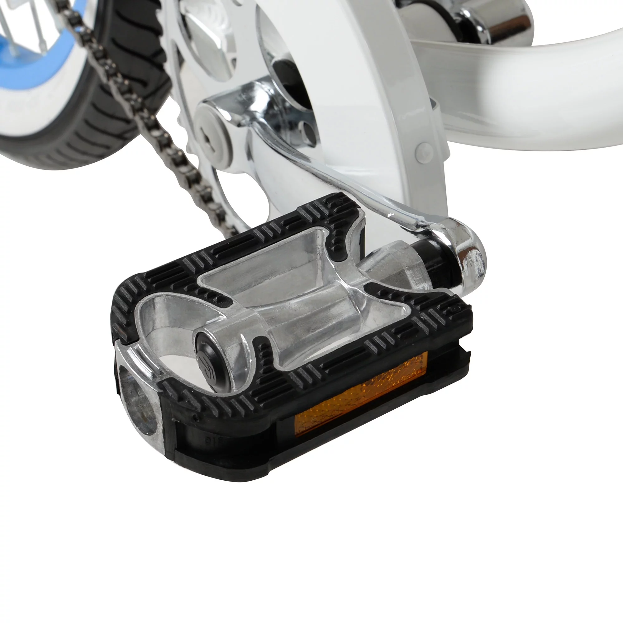 Hyper dame strandcykel. 26 tommer. Hvid med blå fælge.