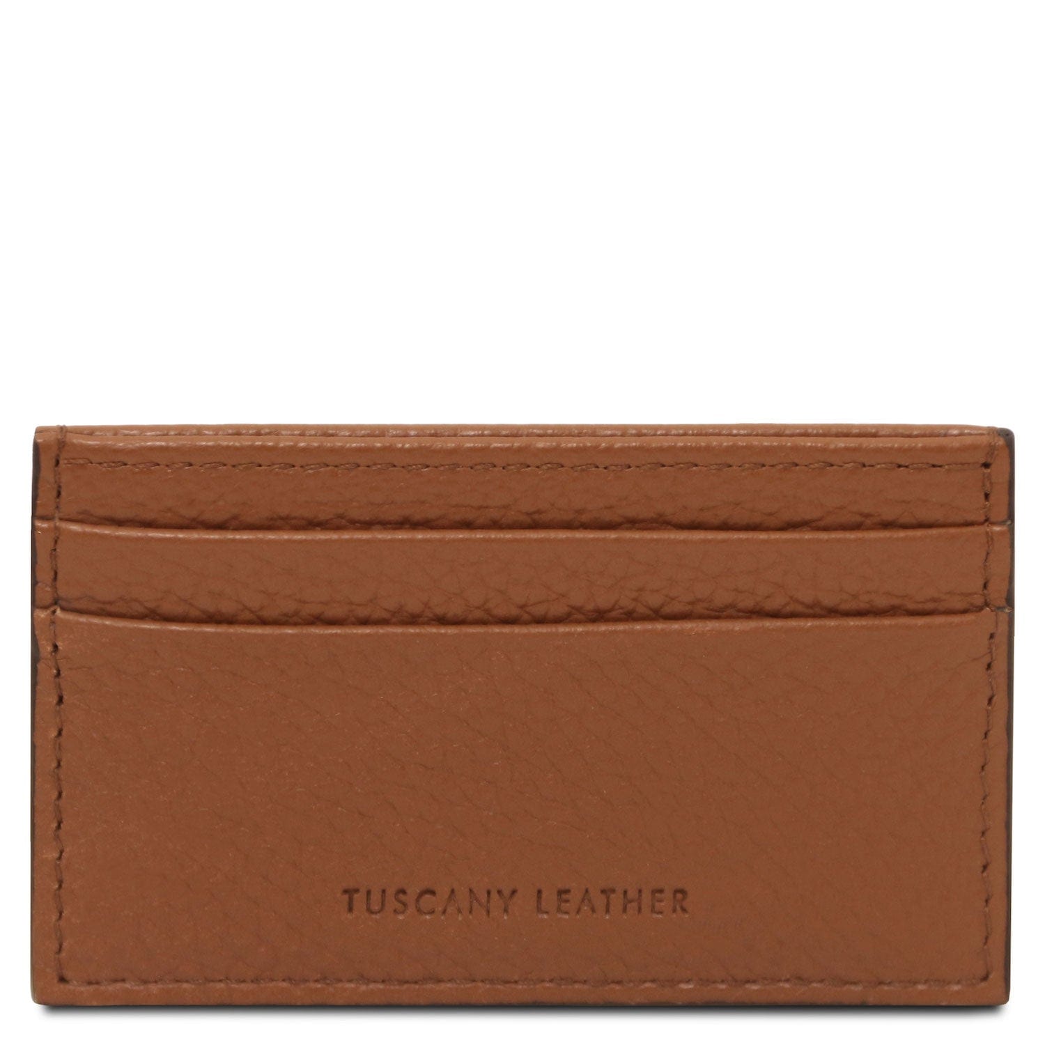 Leather card holder - 4 cards, pebbled leather | TL142474