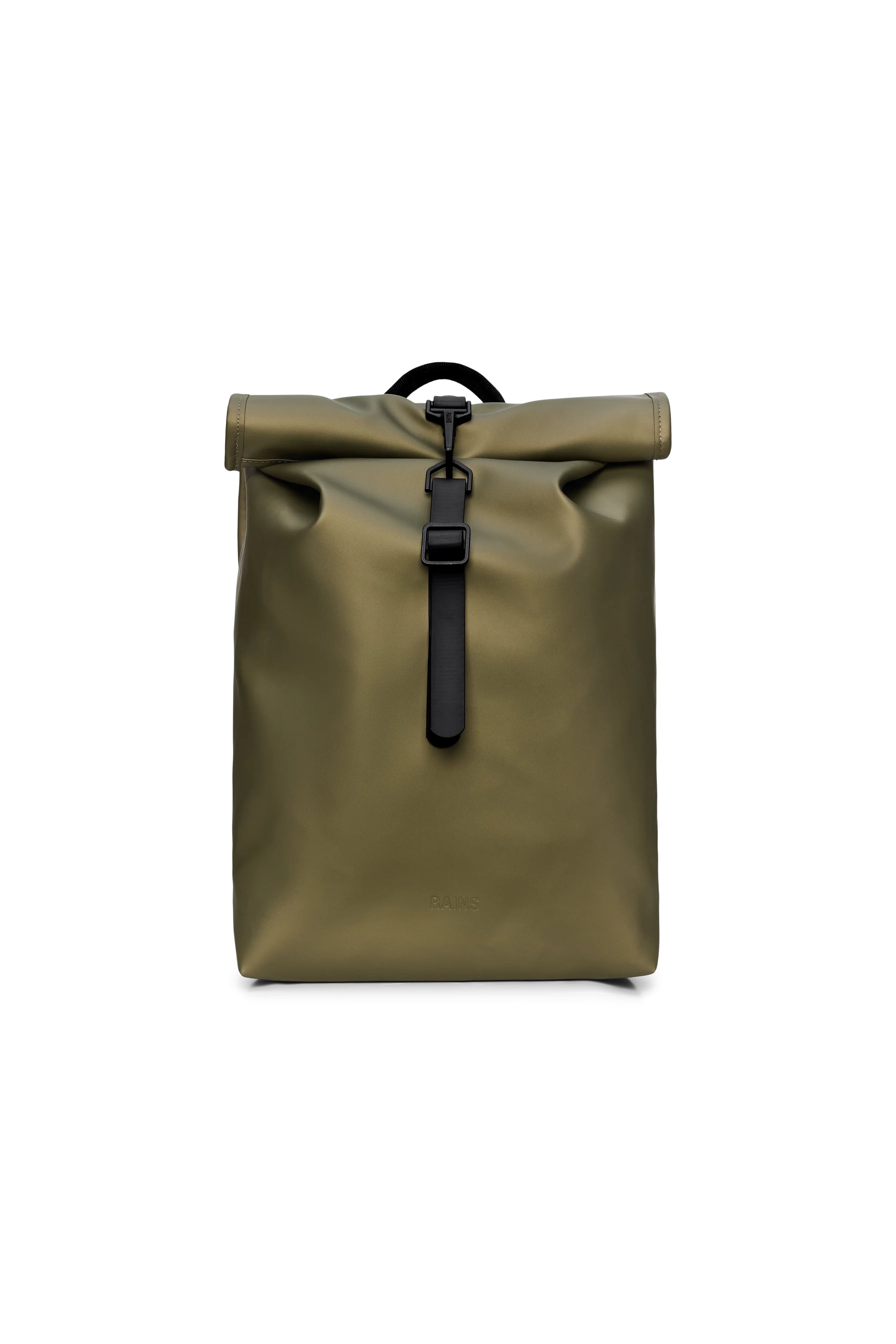 2025 Rolltop Rucksack Mini – Kompakt og vandtæt urban rygsæk med karabinhagelukning – PU-stof – Ideel til daglig pendling