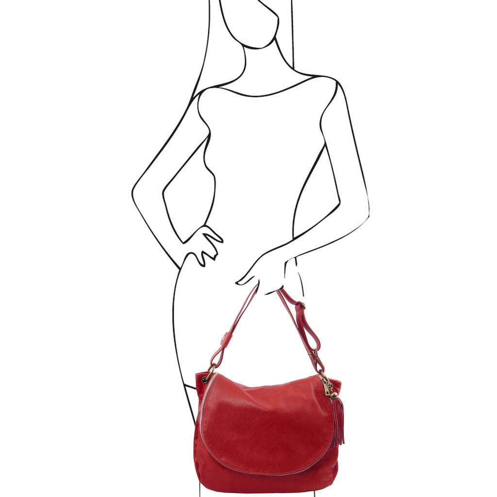 TL Bag - Soft leather shoulder bag with tassel detail | TL141110
