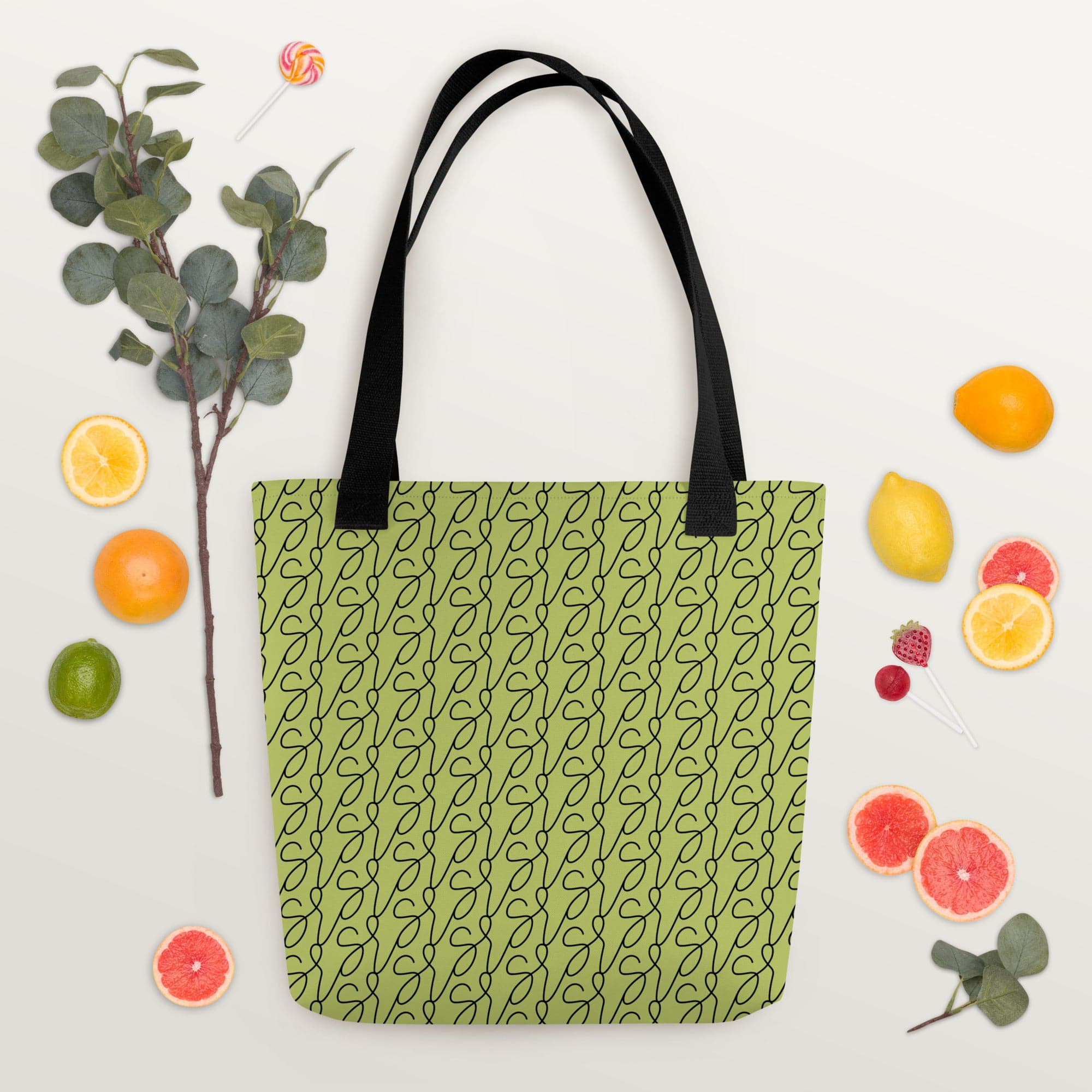 Olive Green Logo Tote Bag