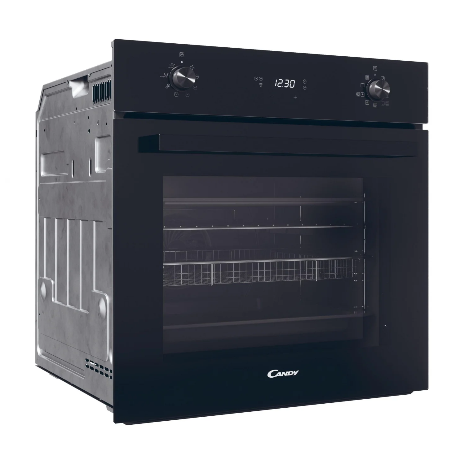 Candy A FMBC A896S E0 Multifunktionsbackofen, 1100 W, 70 l, Klapptür, 9 Kochfunktionen, WLAN, Energieeffizienzklasse A+ – Schwarz