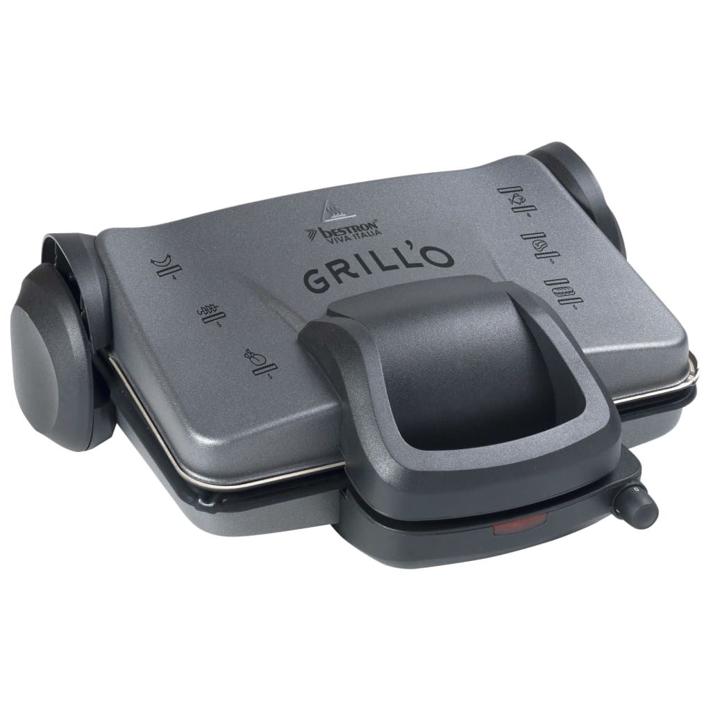 Viva Italia ACG380 1800W Kontaktgrill, Grau, 31x22cm, Bestron