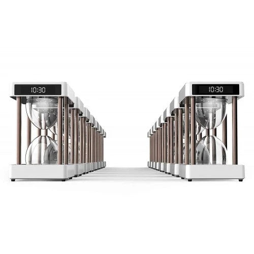 KOVODA Luftreiniger mit filterlosem Filter und Anti-Schwerkraft-Sanduhr mit Wassertropfen im Zeitverlauf