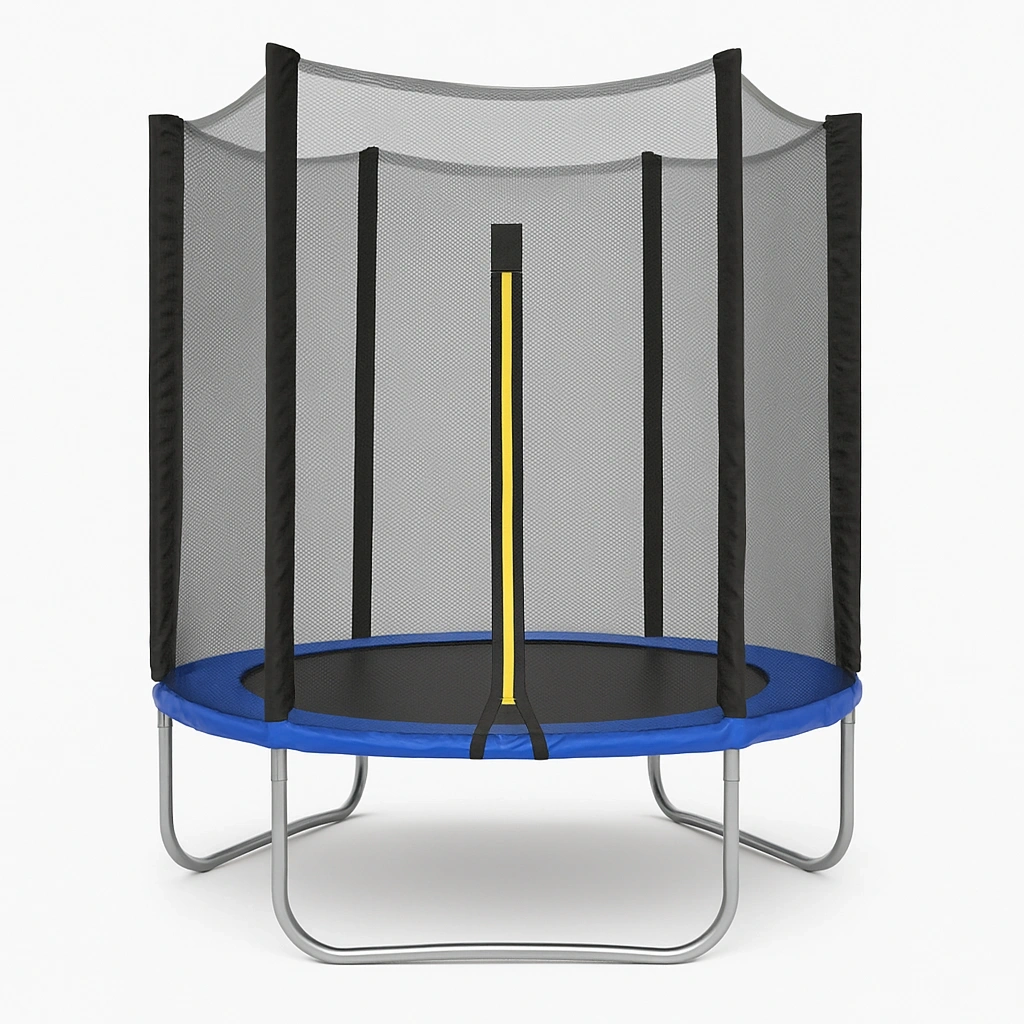 Trampoline rond avec filet de sécurité, structure métallique, pour jardin, diamètre 2,50 m x hauteur 3 m - omVstTw103dc