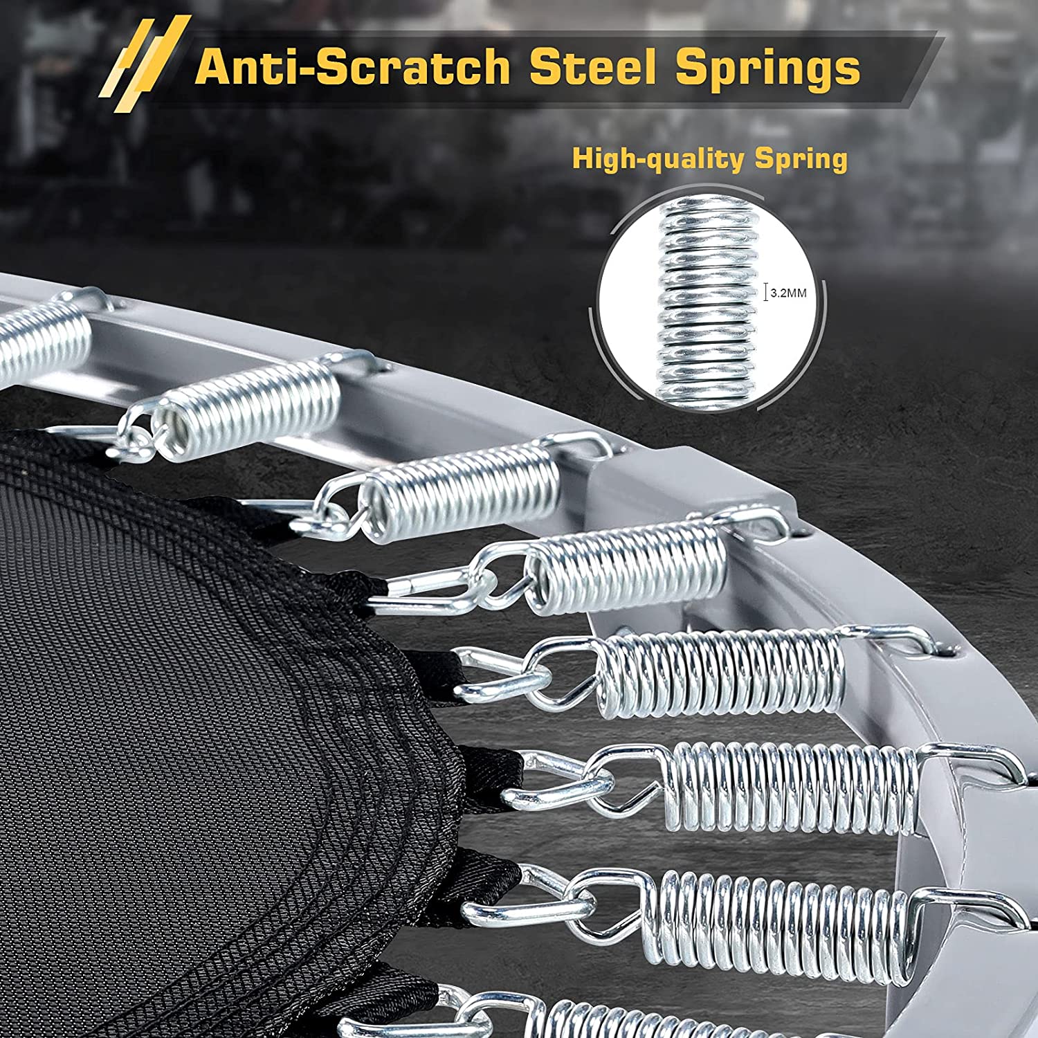 Trampoline pliable BCAN de 96 cm (38 po) pour l'exercice, charge maximale de 136 kg (300 lb)