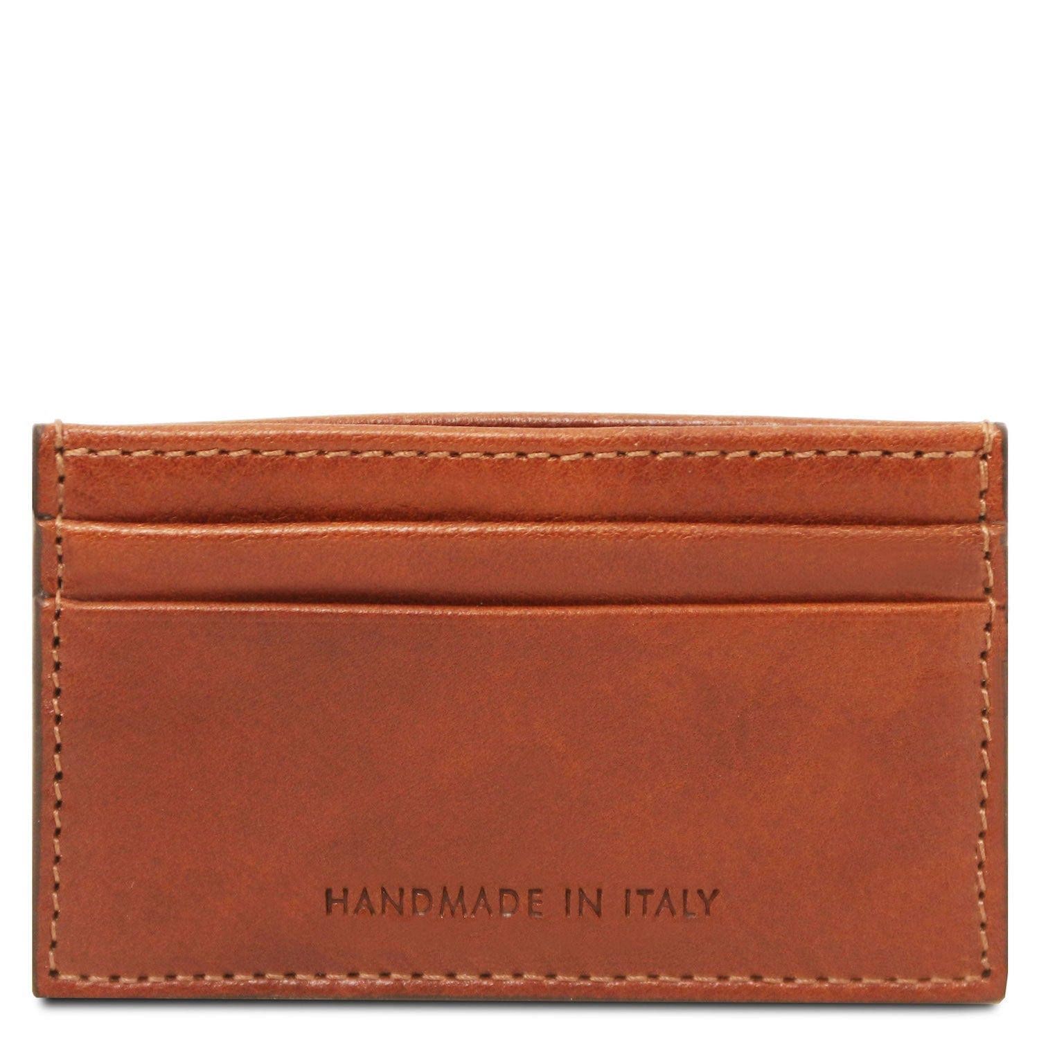 Leather card holder - 4 cards in smooth, full-grain leather | TL142473