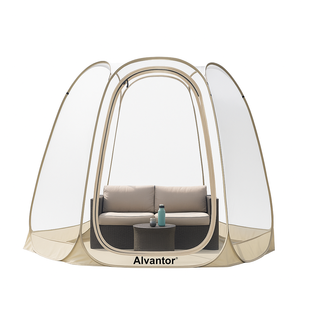 Tente gazebo pliante Alvantor Bubble 2025. Abri de style igloo pour 8 à 10 personnes. Tente de jardin et de terrasse.