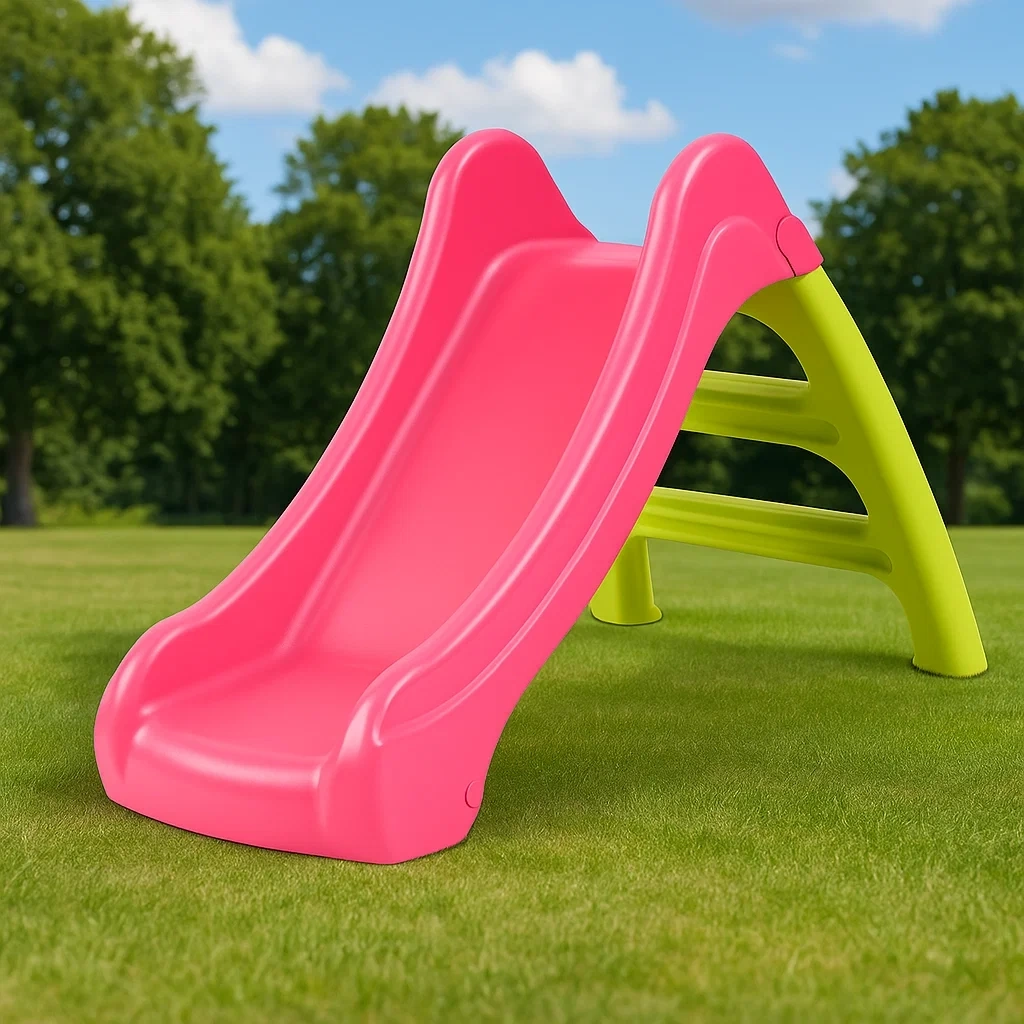 Toboggan rose 120x38x72 cm pour enfants de 2 à 5 ans, pliable - ryUniApC70iD