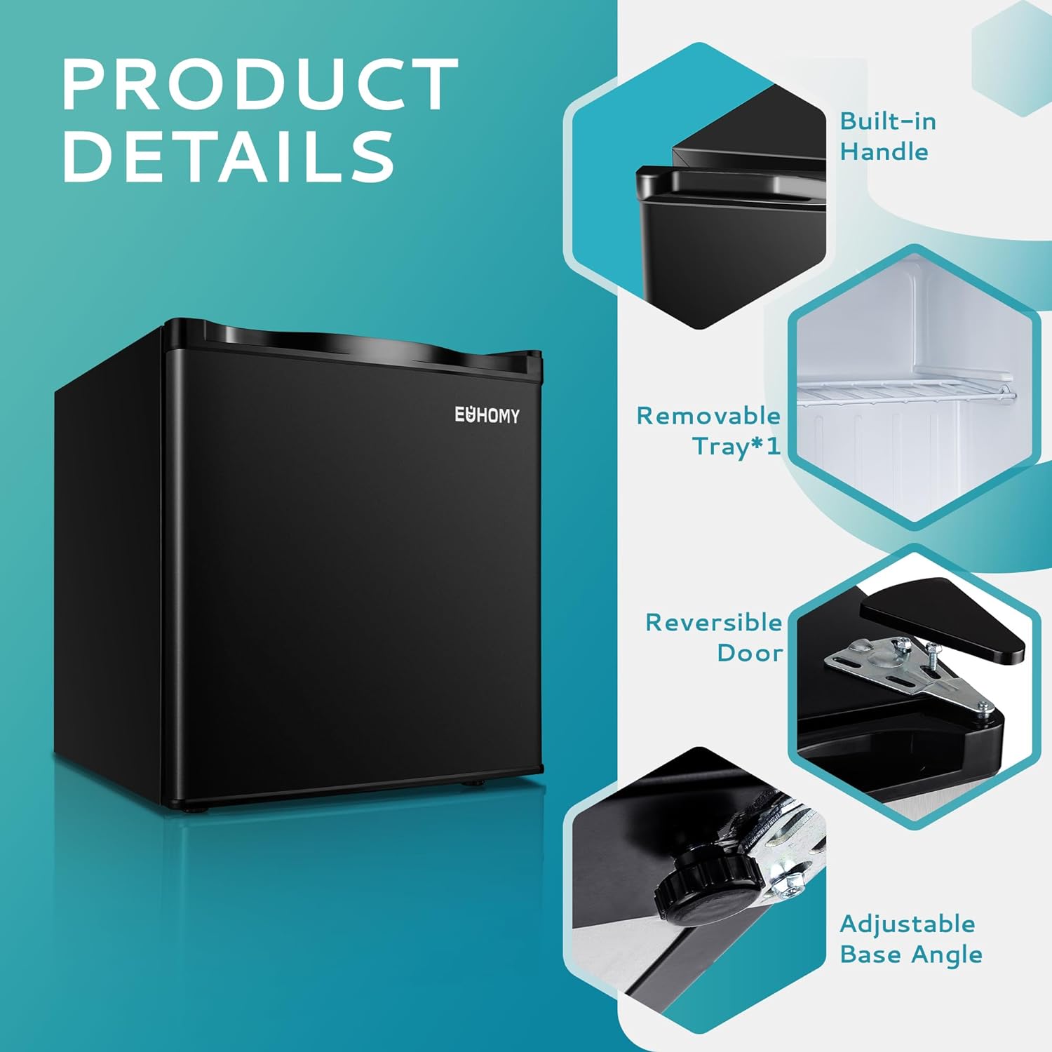 Gefrierschrank 2025, 85 Liter Nutzinhalt. Einzeltür aus Edelstahl, wendbar. Kompakter Gefrierschrank für Zuhause, Studentenwohnheime, Wohnungen und Büros (Silber).