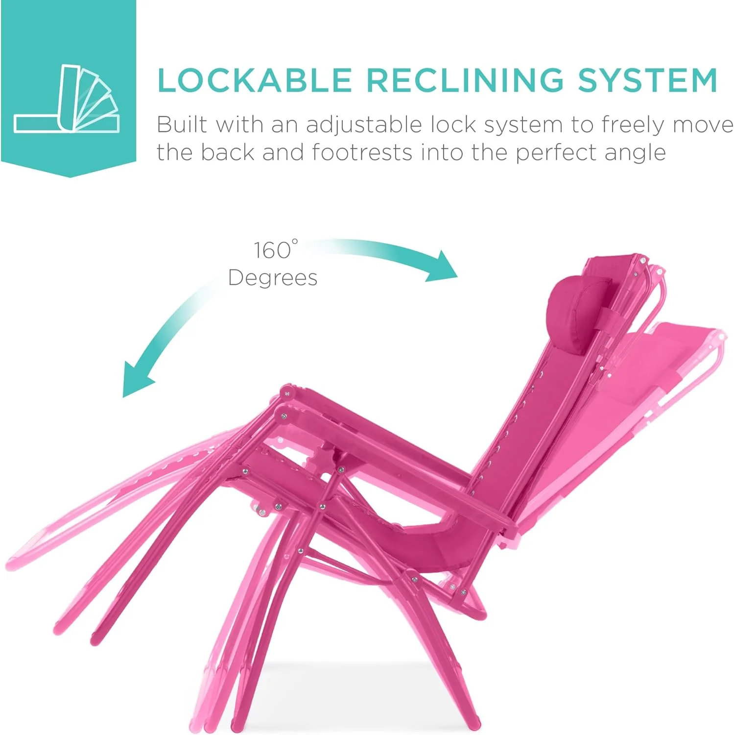 Bedste valg – Zero Gravity-lænestol til terrassen. Justerbar og foldbar udendørsstol med baldakin, nakkepude og sidebakke. Textilene – Påfugleblå