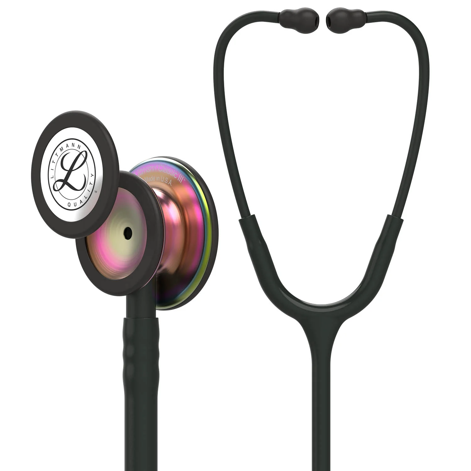 Stéthoscope de surveillance Littmann Classic III 2025 : Arc-en-ciel et noir 5870