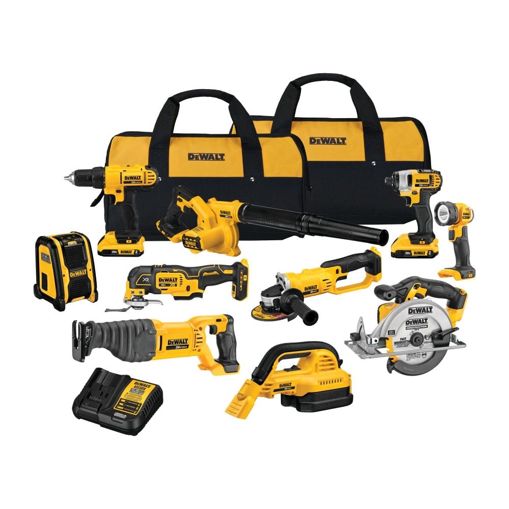 2025 DEWALT 20V MAX 10 værktøjskombinationssæt DCK1020D2