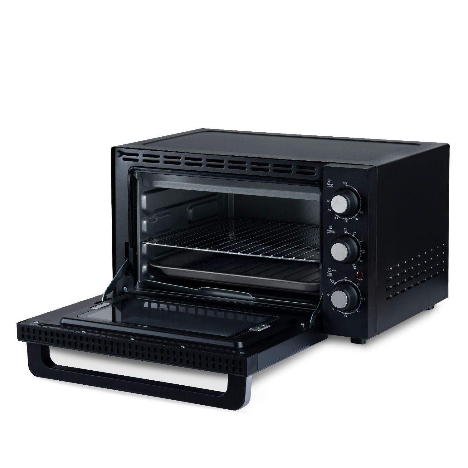 Mini-Backofen Fo30 H.koenig, 1500 W, 30 l, Edelstahl, Schwarz