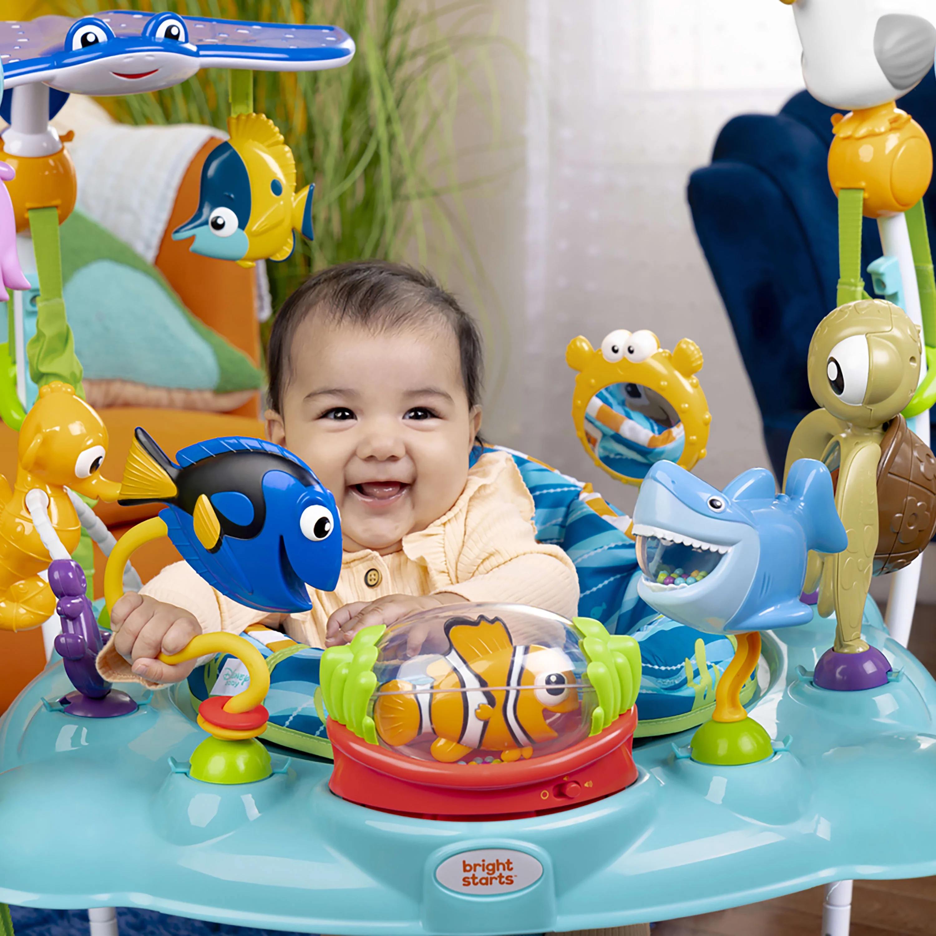 2025 Disney Baby Finding Nemo Bright Starts justerbar babyaktivitetscenter med vippestol