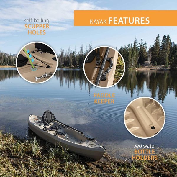 Kayak de pêche Lifetime 90806 Tamarack Angler 100, lot de 2 (avirons inclus)
