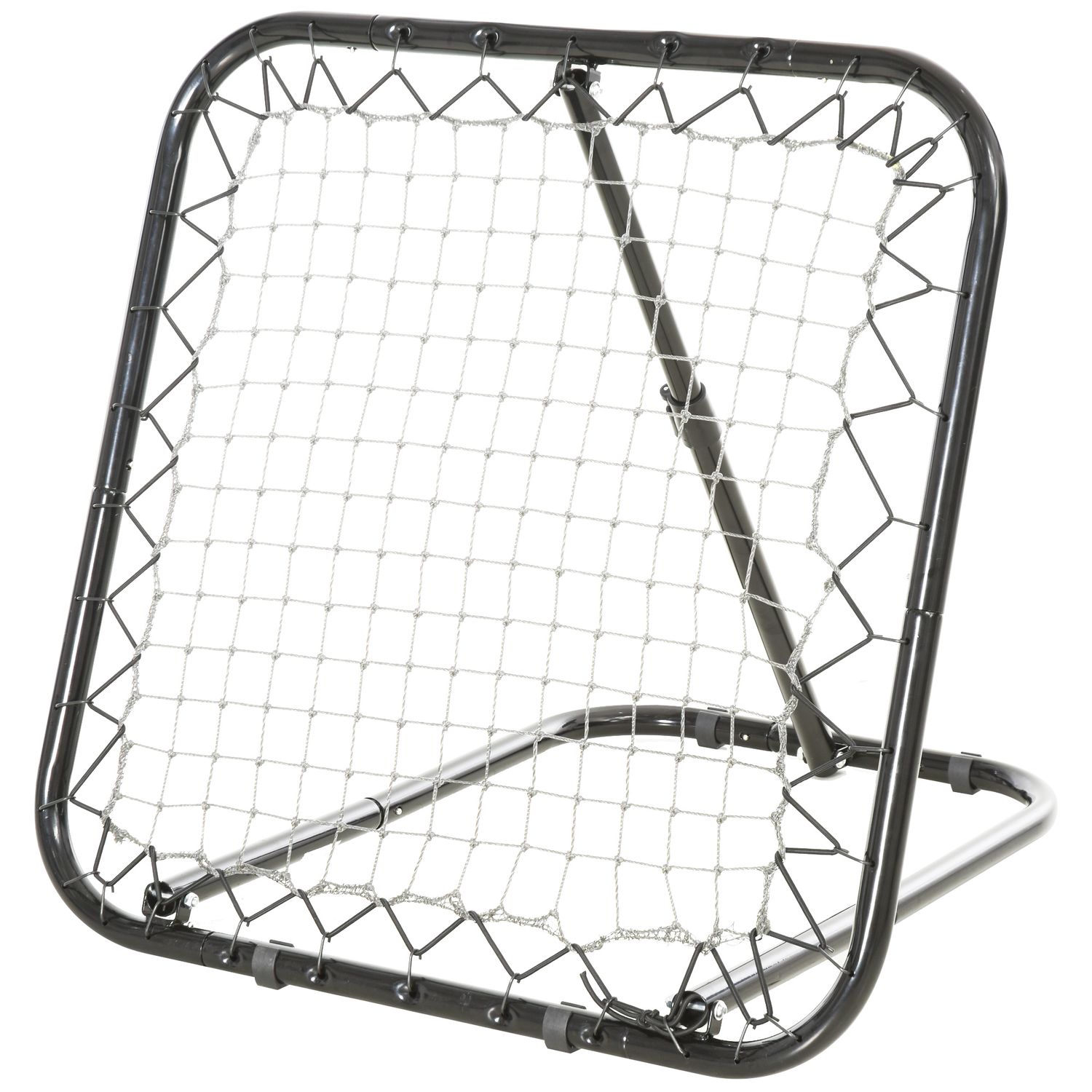 Homcom Faltbares und verstellbares Ballrückholnetz aus Metall-PE, 78 x 84 x 78 cm, Schwarz