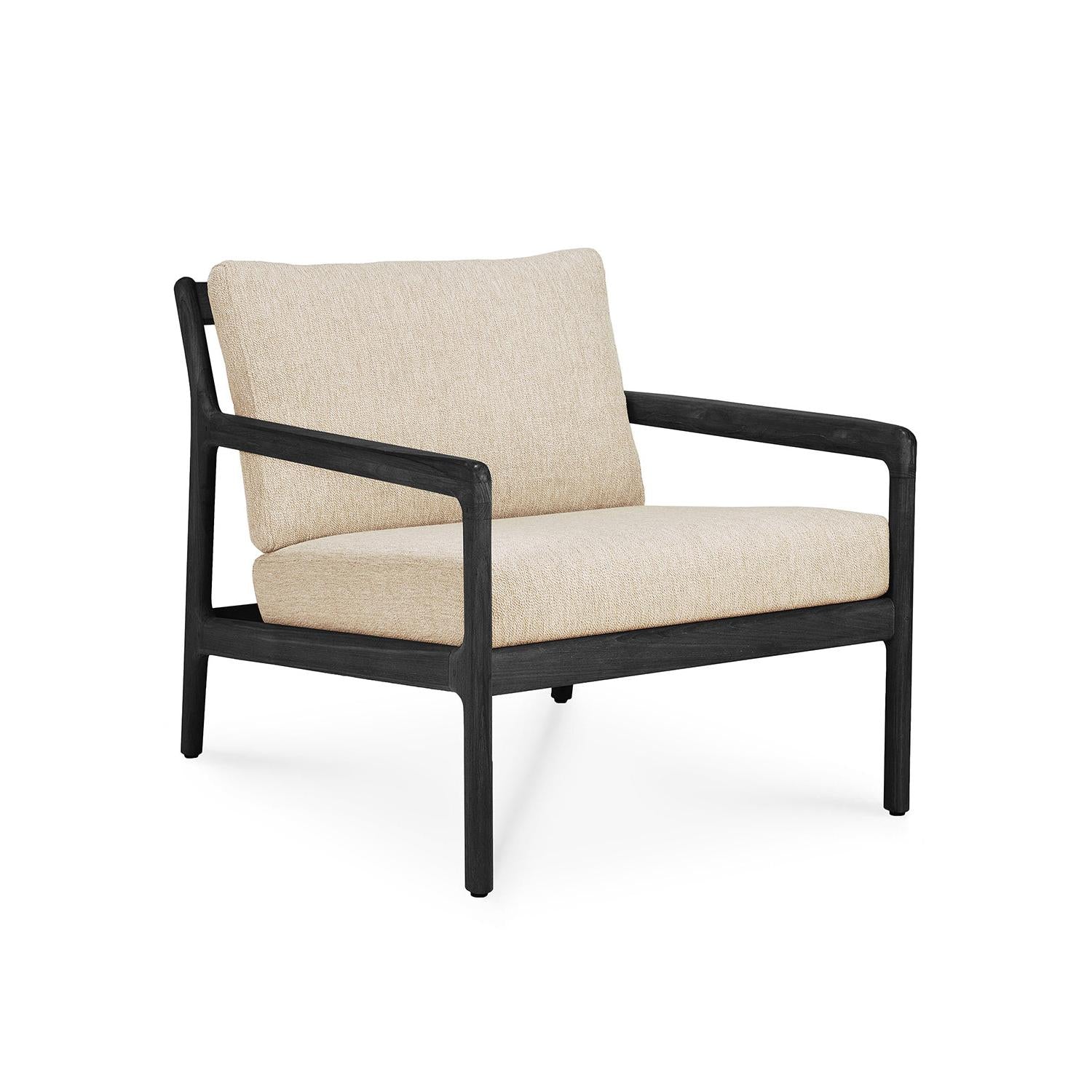 Jack Outdoor Lounge Chair - Black Teak with Natural