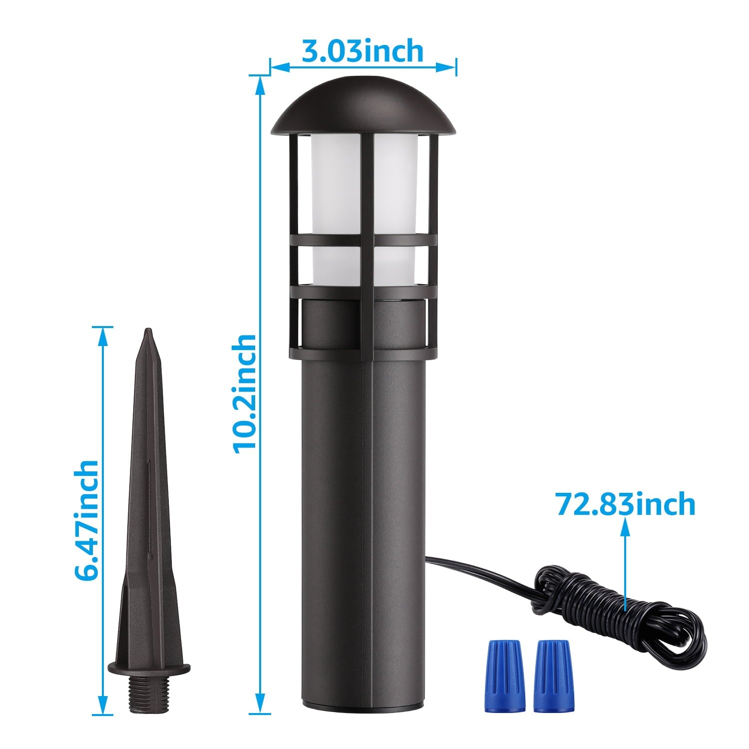 Lot de 12 lampes LED LEONLITE pour paysage, 3 W, 12 V, basse tension, étanches, certifiées ETL, blanc froid 4 000 K, pour allée et trottoir, garantie 5 ans