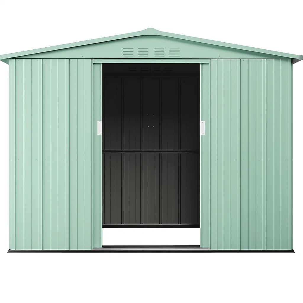 Abri de jardin en acier galvanisé vert menthe, 4,23 m² - uVTFPKb141sc