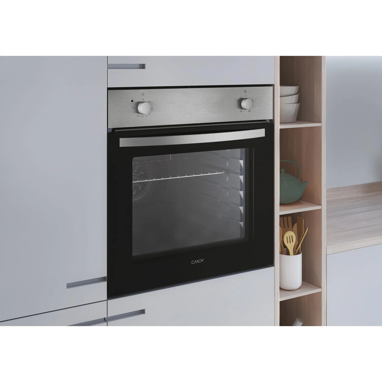 Candy FIDCP X200 Backofen, 2100 W, 70 l, Klapptür, 3 Kochfunktionen, Energieeffizienzklasse A – Edelstahl