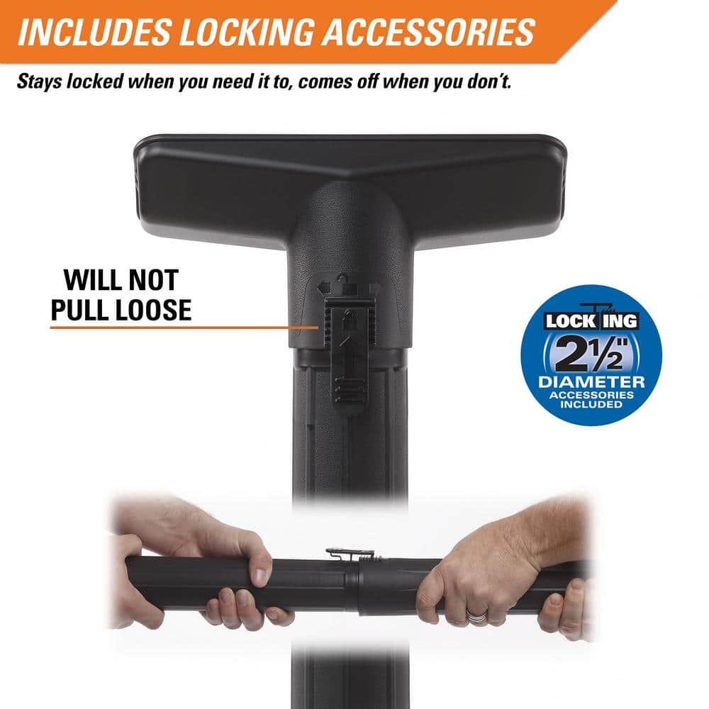 Aspirateur eau et poussière NXT 2025, 16 gallons (60 litres), 6,5 HP (puissance maximale), en acier inoxydable, avec filtre à poussière fine, tuyau verrouillable et accessoires WD1956